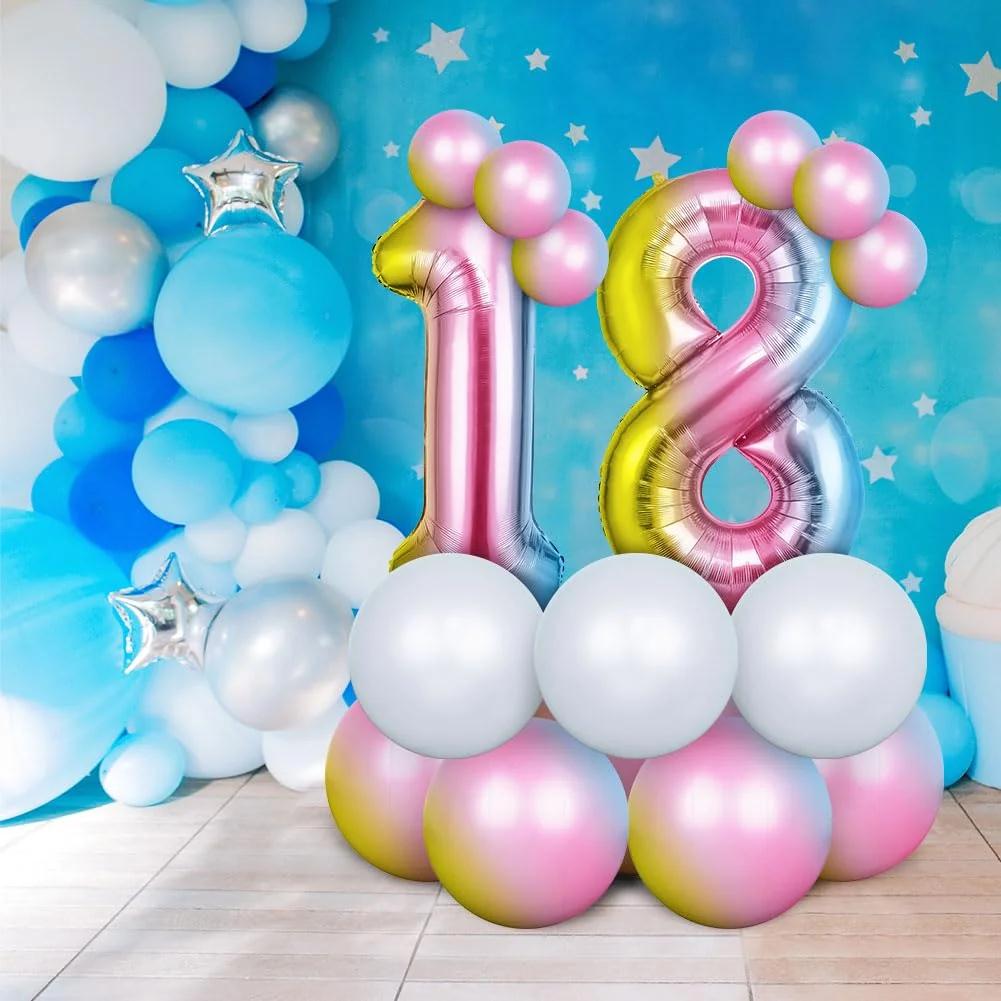OFFCUP suurepärane fooliumballoon number — dekoratiivne ja – detailne vaade