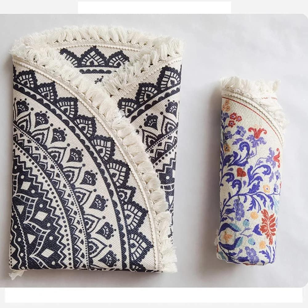 Duories pehme mandala vaip — masinpestav, boho stiilne aksessuaar – kasutusnäide