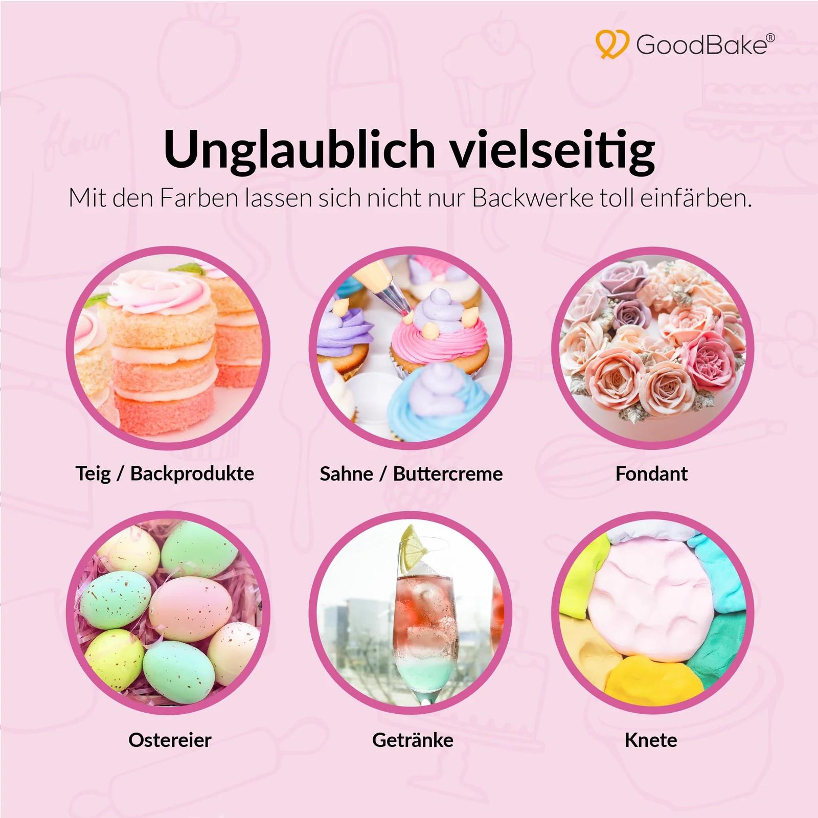 GoodBake pastell-toiduvärv Karibikblau — intensiivne 11 ml – kasutusnäide