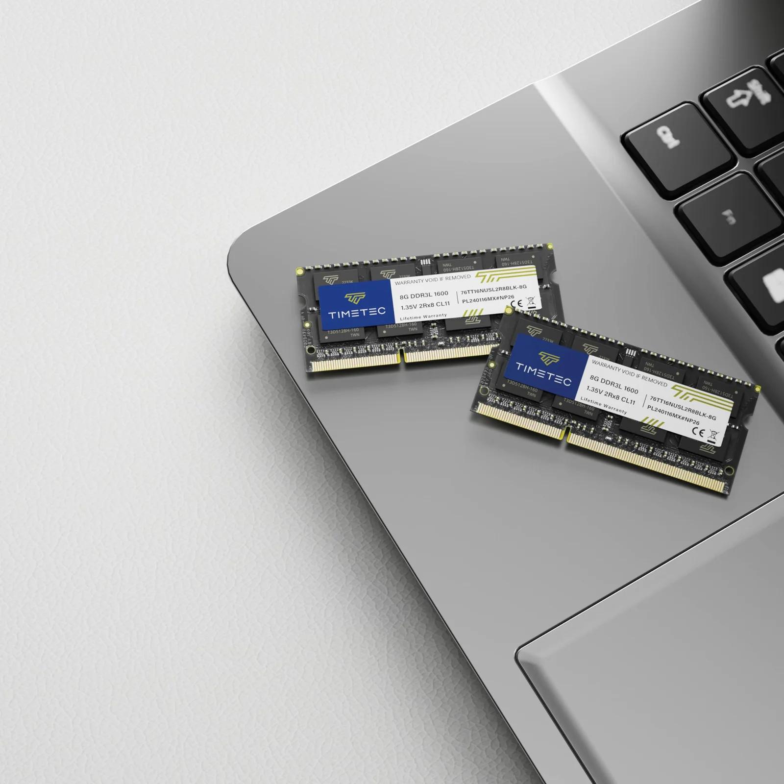 Timetec vastupidav 8GB DDR3L sülearvuti mälu — ideaalne uuendus – pakend ja tarvikud