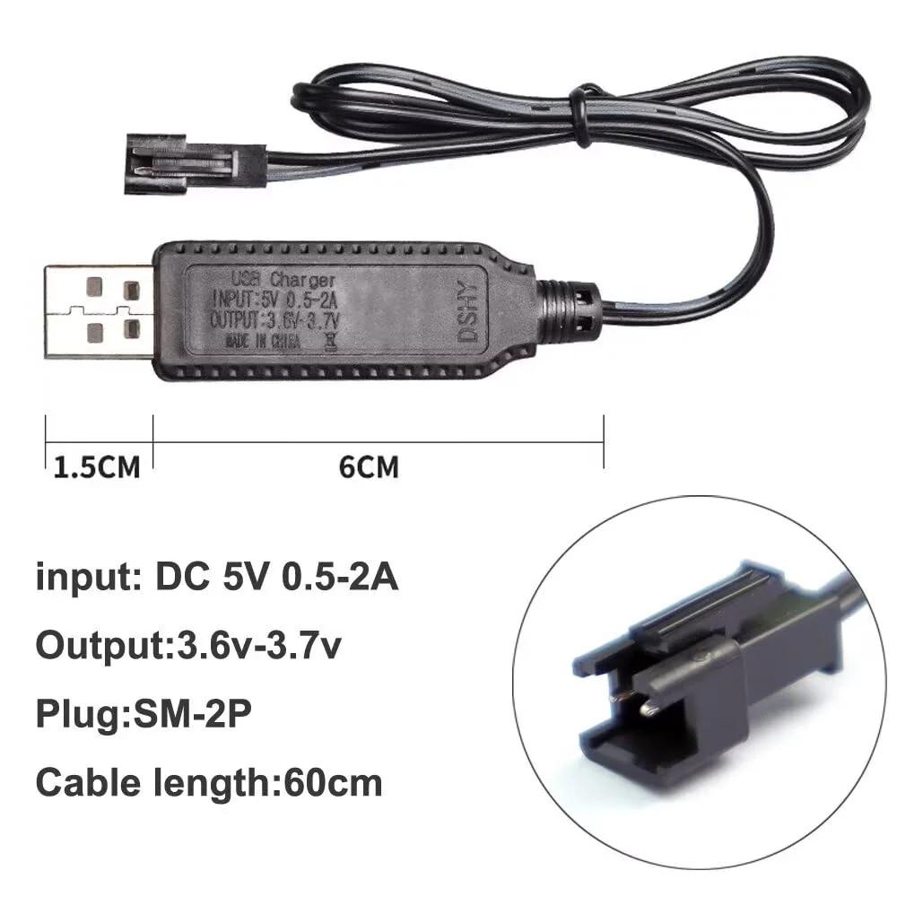 Berfea USB-laadija 3,6–3,7V LiPo akudele – turvaline laadimine – detailne vaade