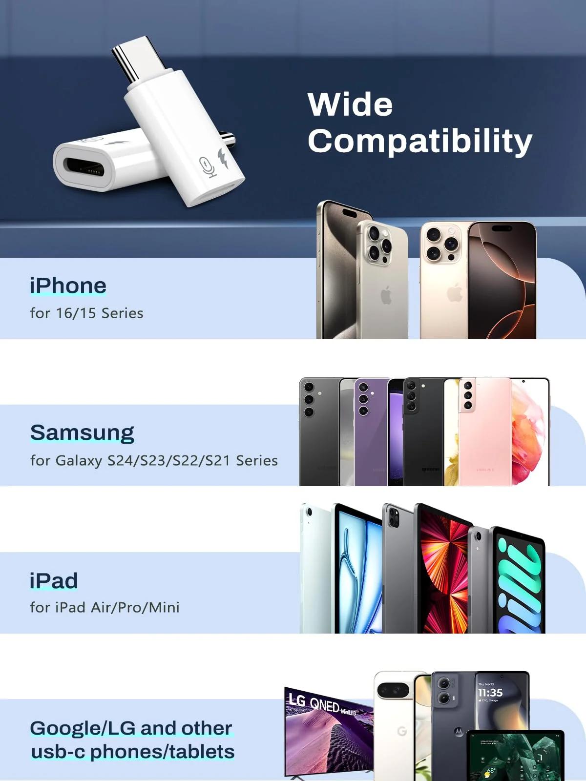 TiMOVO kerge alumiiniumist USB‑C–Lightning adapter mikrofonidele – lisavaade