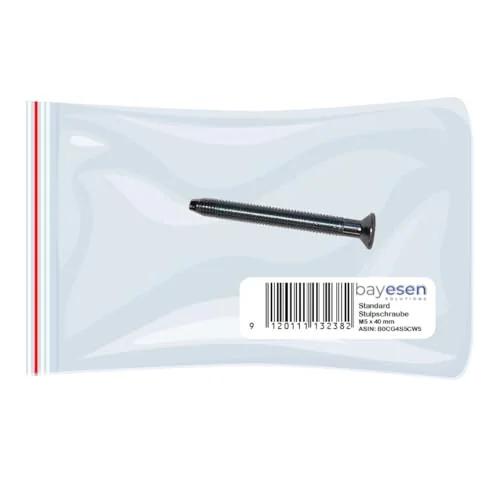 bayesen tsingitud M5 x 40 mm kruvi – vastupidav silindrikinnitus – detailne vaade