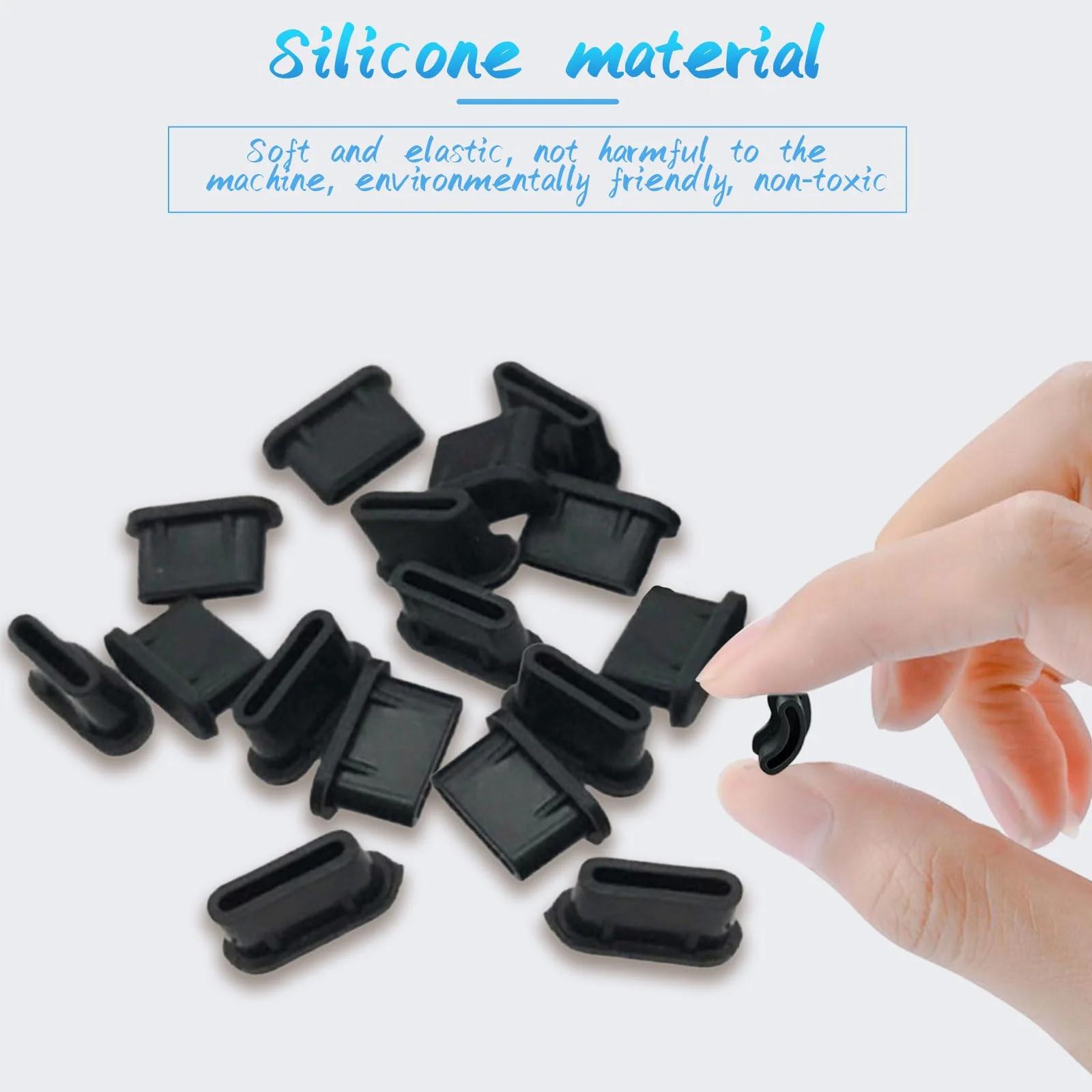 SLIVERBA silikoonist USB‑C kaitsekorgid — komplekt 18 tk – pilt 6