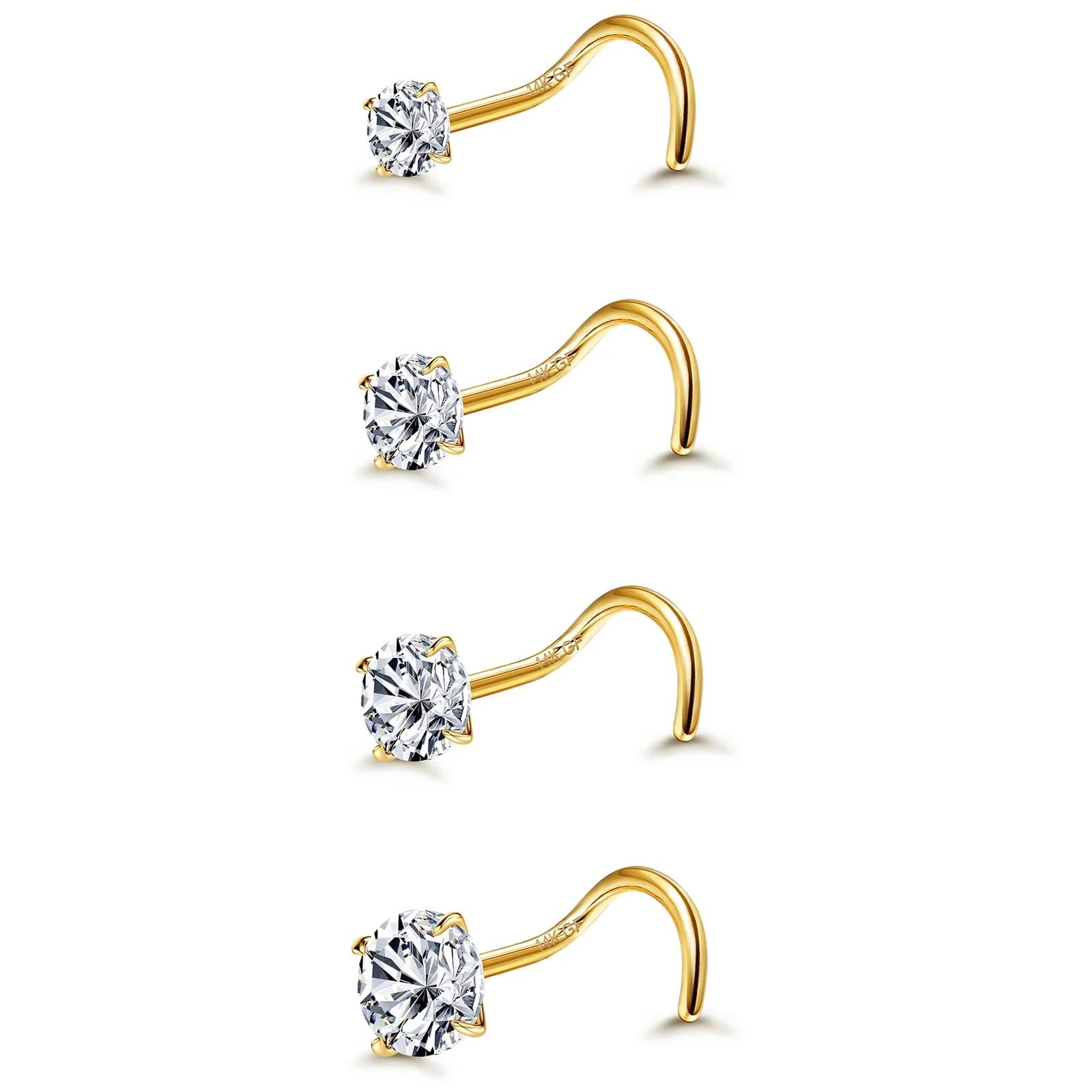 YADOCA 14K kuldne ninaaugurõngaste komplekt — elegantne kingiidee