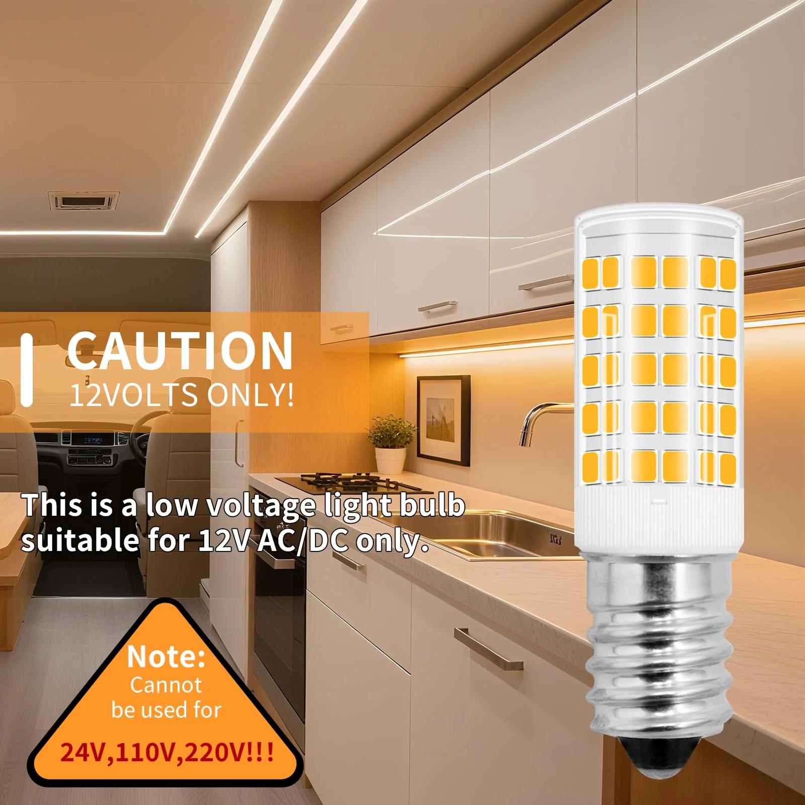 ZHENMING energiasäästlik E14 LED 12V pirn – soe valgus – detailne vaade