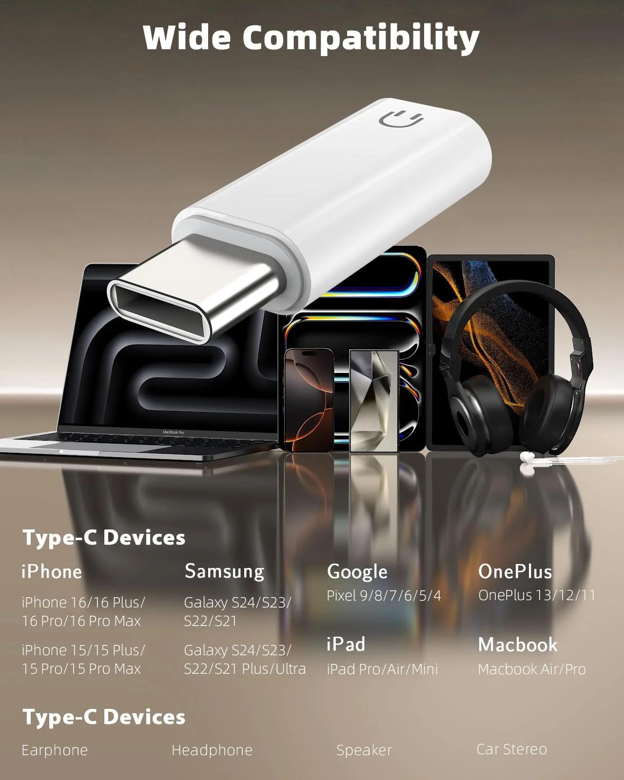 MoKo vastupidav USB-C–3,5 mm audioadapter — Hi‑Fi heli – pilt 7