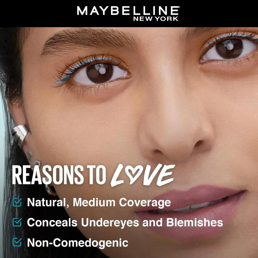 MAYBELLINE Fit Me! peitekreem – loomulik ja kergelt kattev sära – pakend ja tarvikud