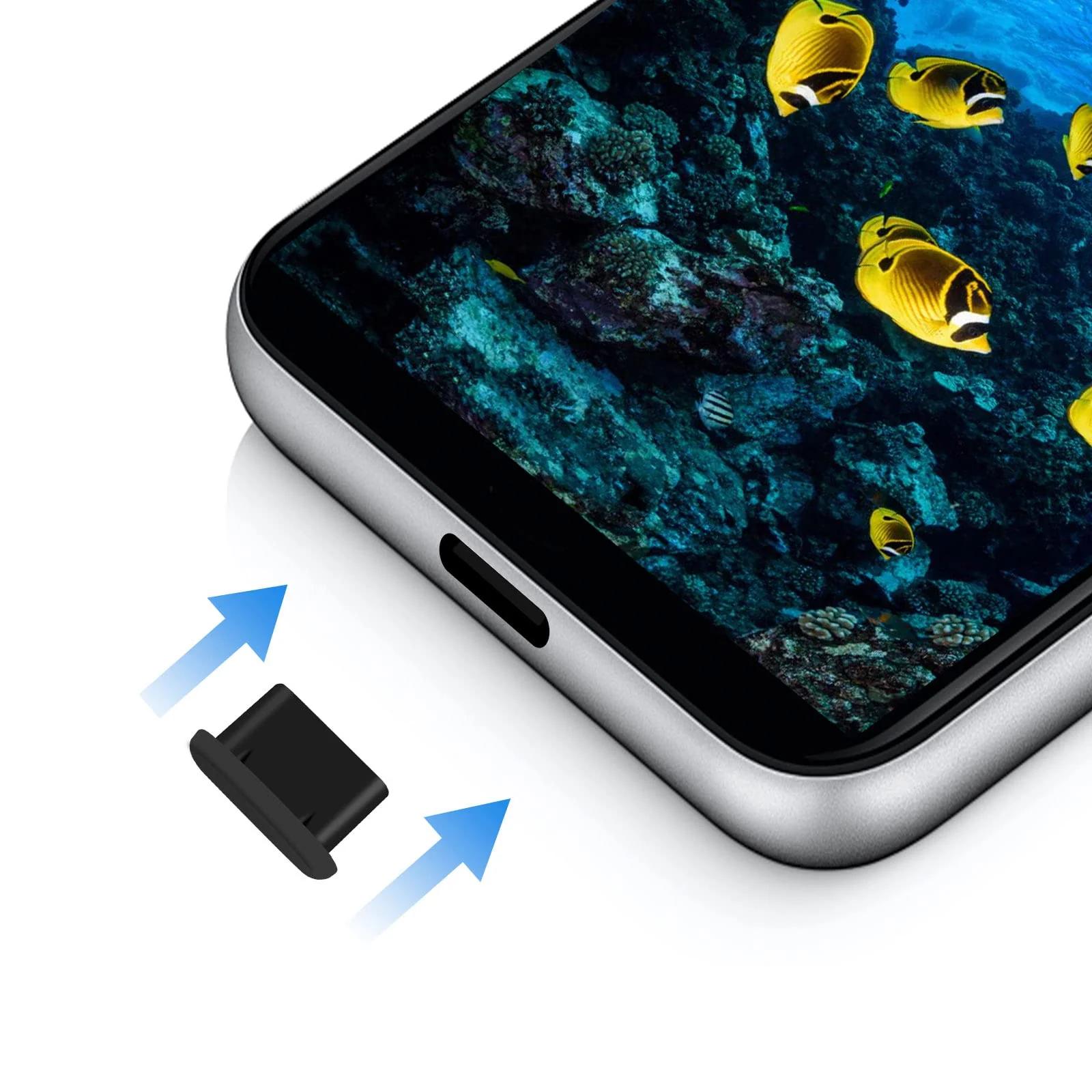 Giantree sile silikoonist USB-C tolmukaitse komplekt — tugev – pakend ja tarvikud