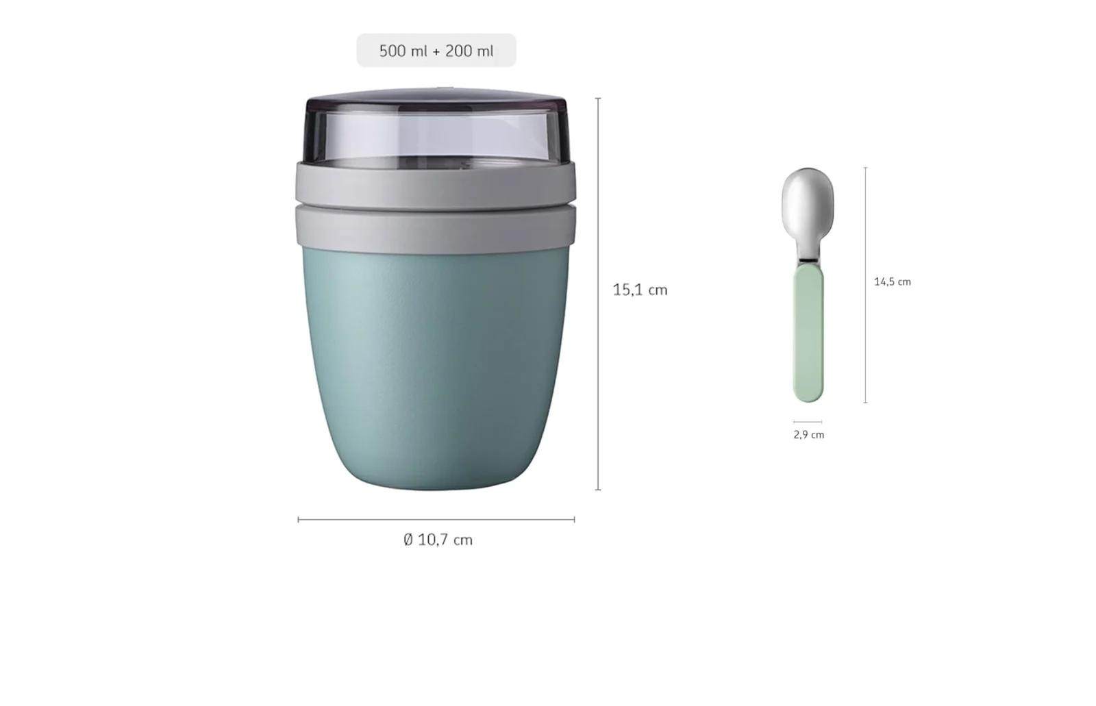 Mepal kõvast plastikust Lunchpot Switch Set – nutikas toidutops – pakend ja tarvikud