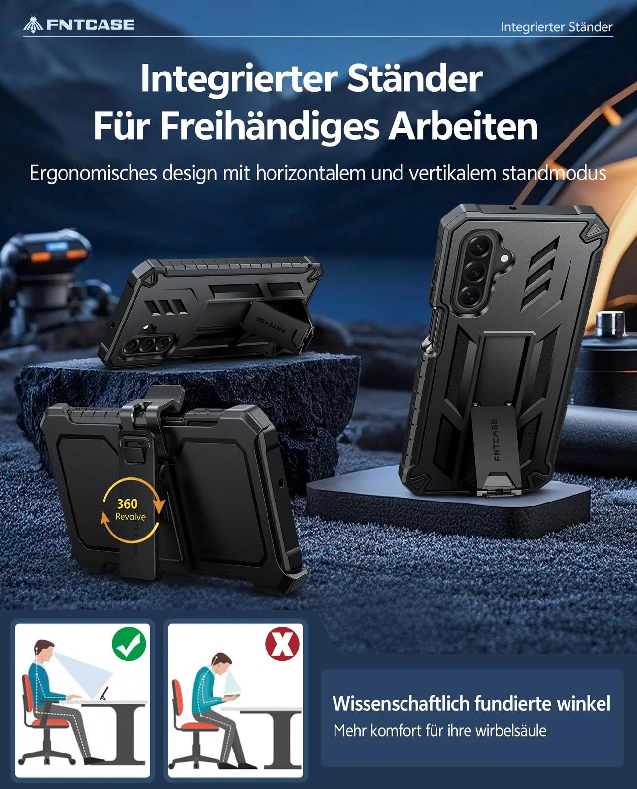 FNTCASE tugev kaitsekate Samsung Galaxy A17 — sõidu- ja – lisavaade