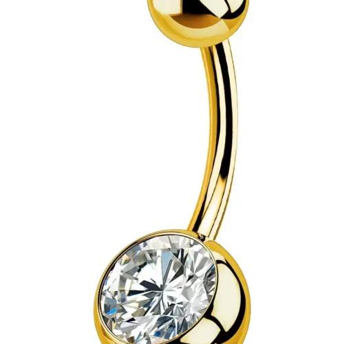 OUFER UK-TNR007-Gold-10mm piercingid – toote esivaade – ripats charm