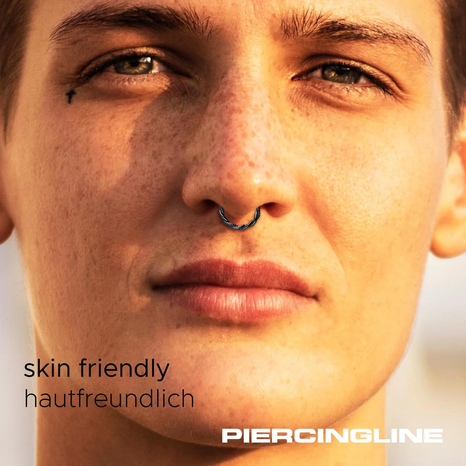 PIERCINGLINE kuldne segmentring — vastupidav kirurgiterasest – pilt 6