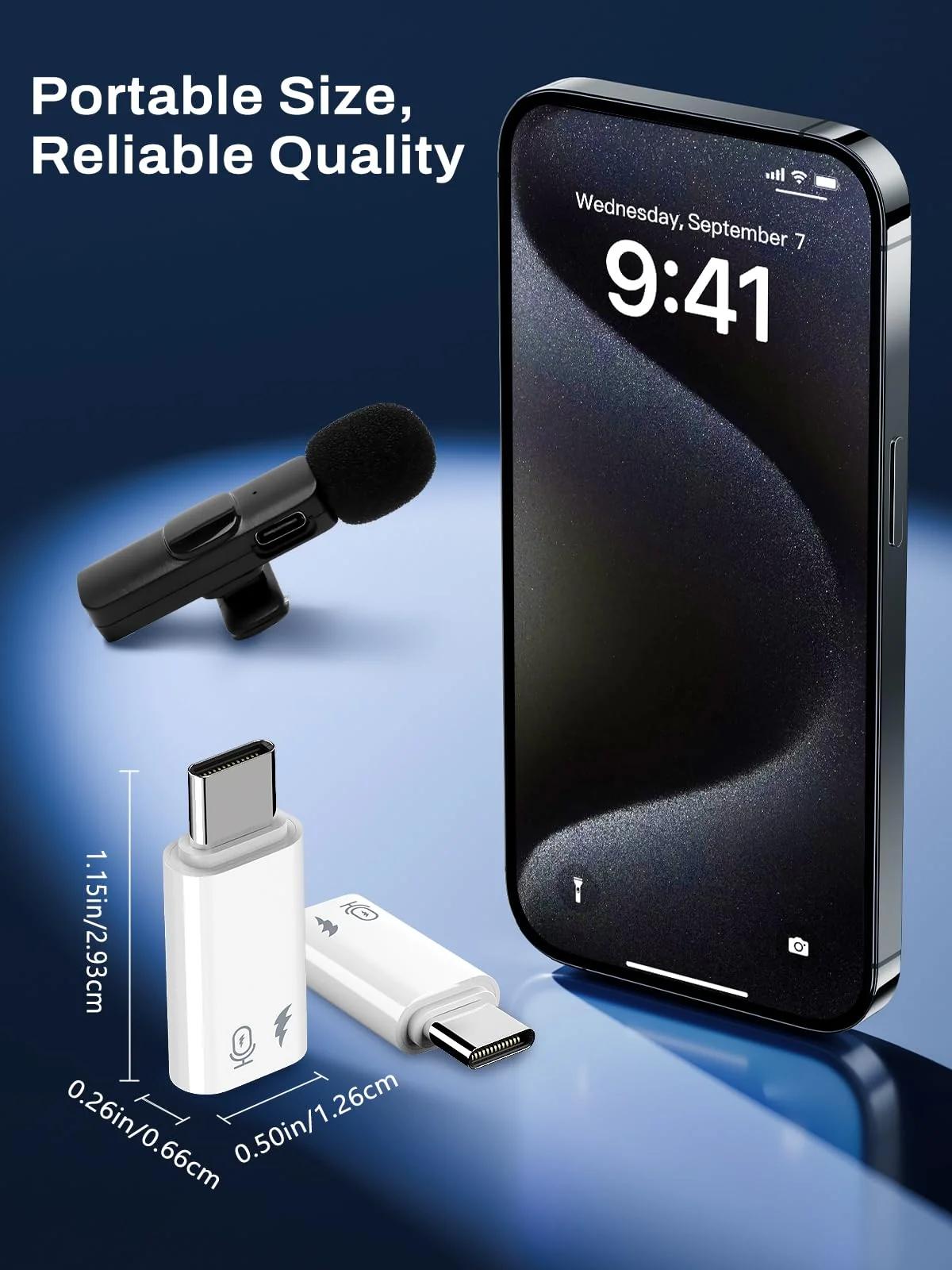 TiMOVO kerge alumiiniumist USB‑C–Lightning adapter mikrofonidele – pilt 6
