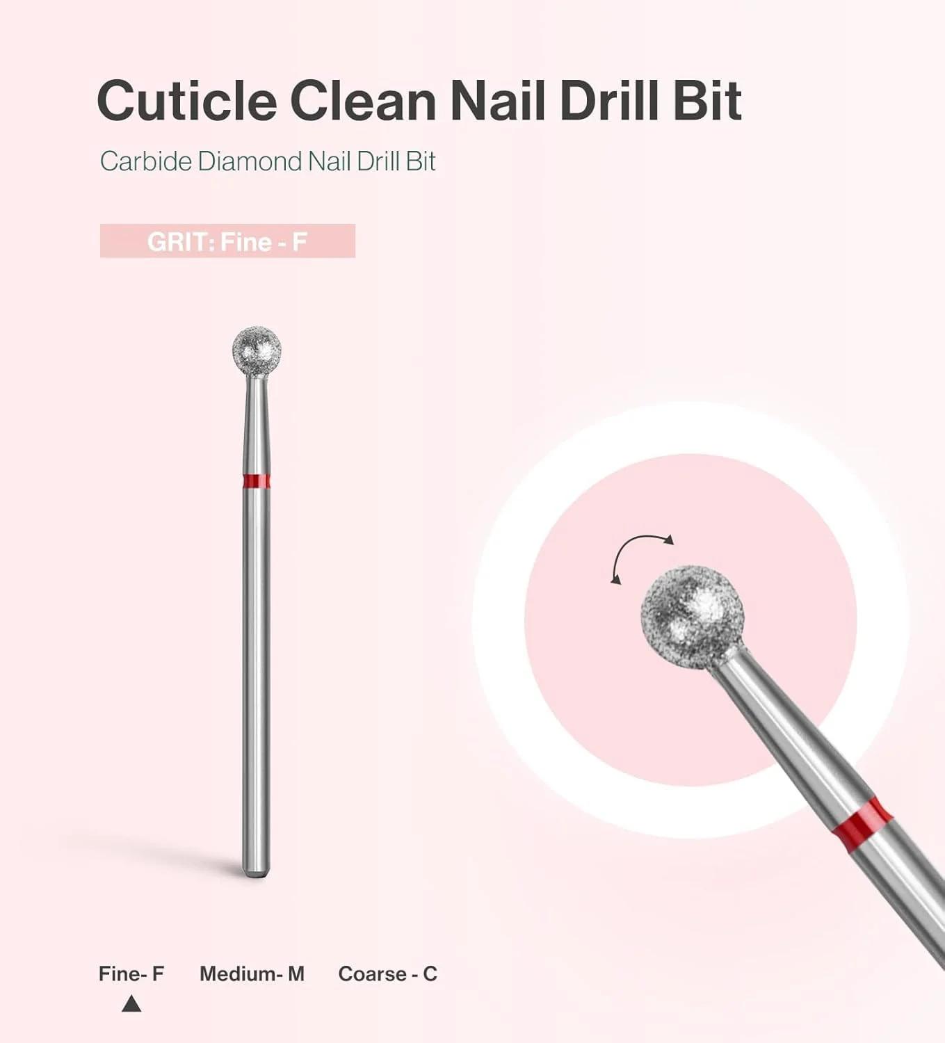 MelodySusie kvaliteetne kullakujuline nagelfräser-bit (3/32″) – detailne vaade