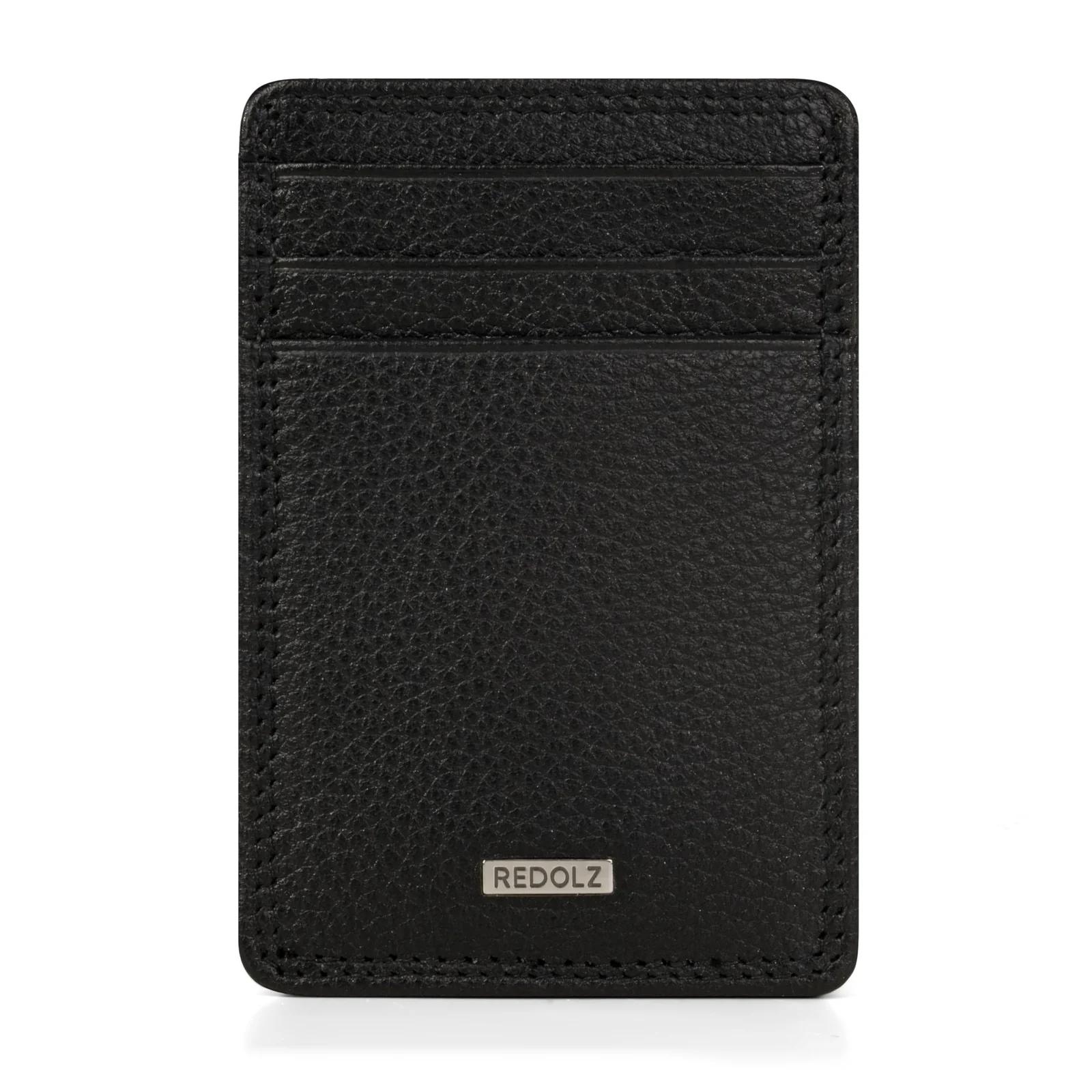REDOLZ nahast slim-kaardikarp RFID-kaitsega — elegantne kingitus