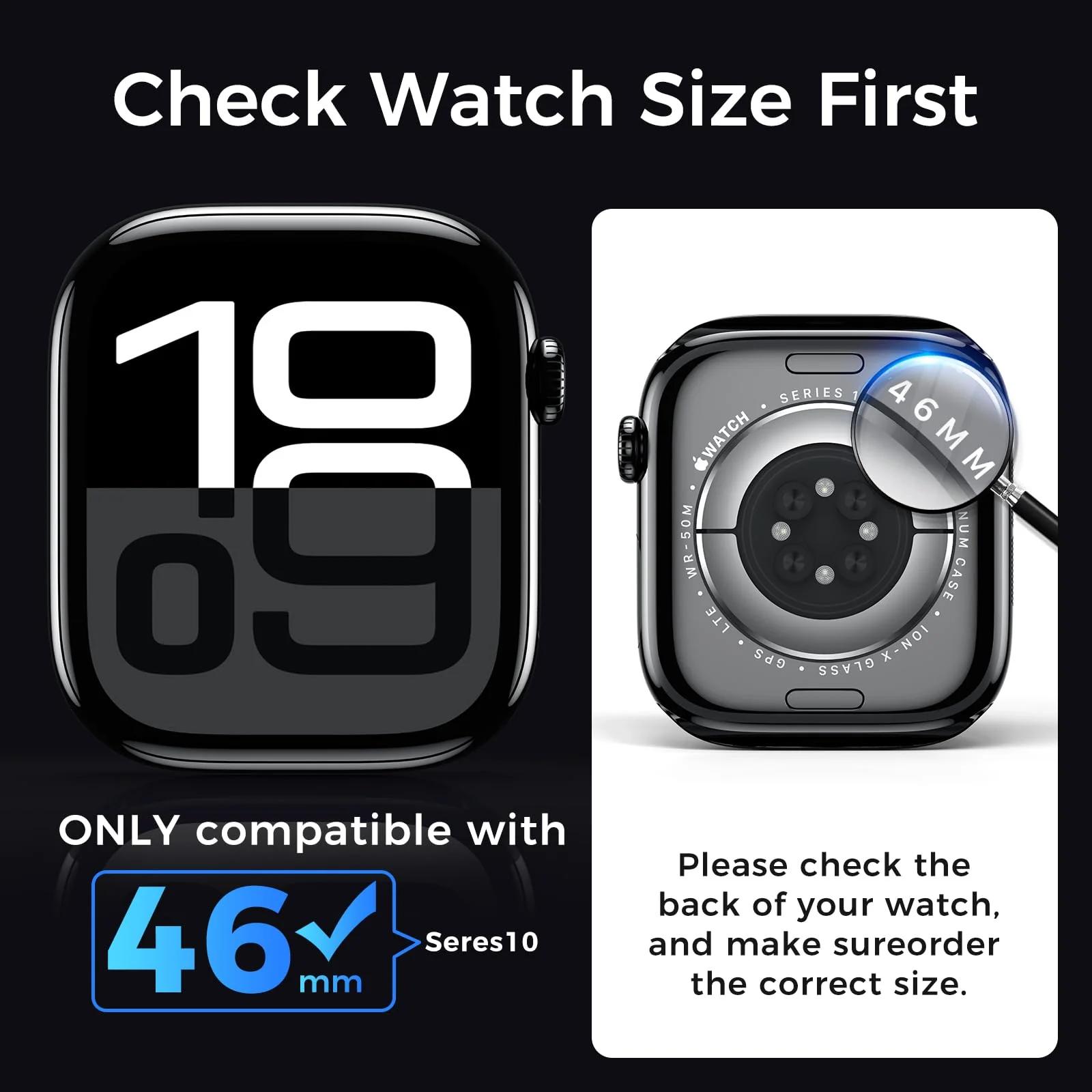 Kopration kaitseklaas Apple Watch 46mm — täiskovery – detailne vaade