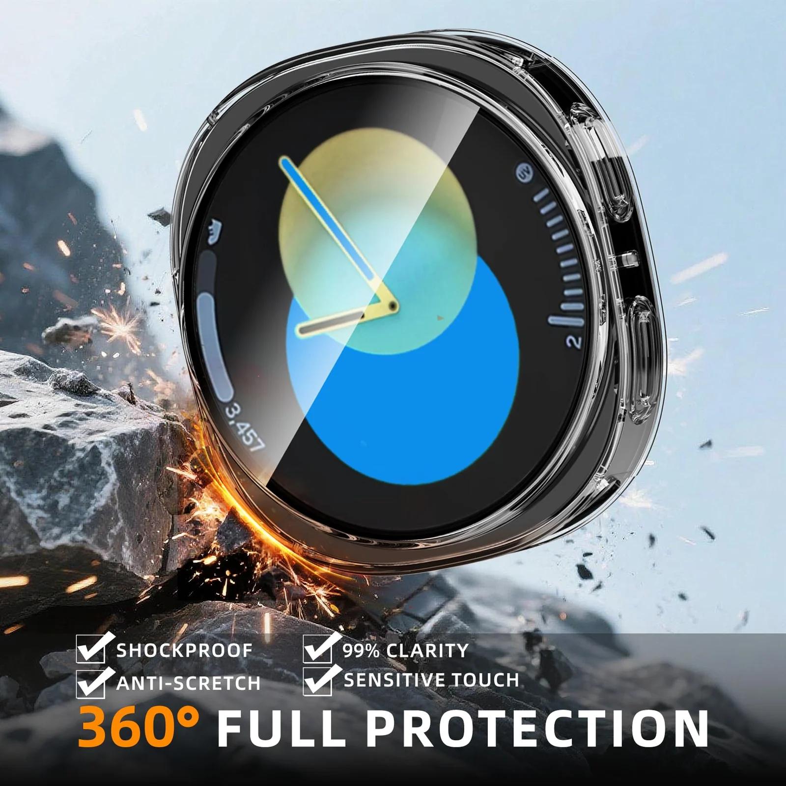 Jvchengxi TPU kaitseümbris Galaxy Watch 8 — õhuke täiskaitse – pakend ja tarvikud