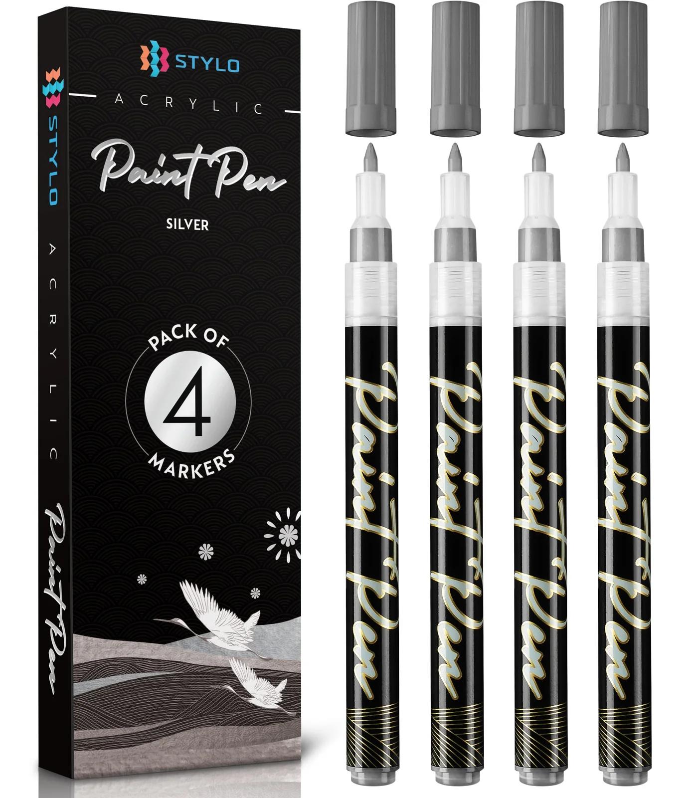 Stylo Acrylic4pkSilver-EU markerid ja vildikad – toote esivaade – ripats charm