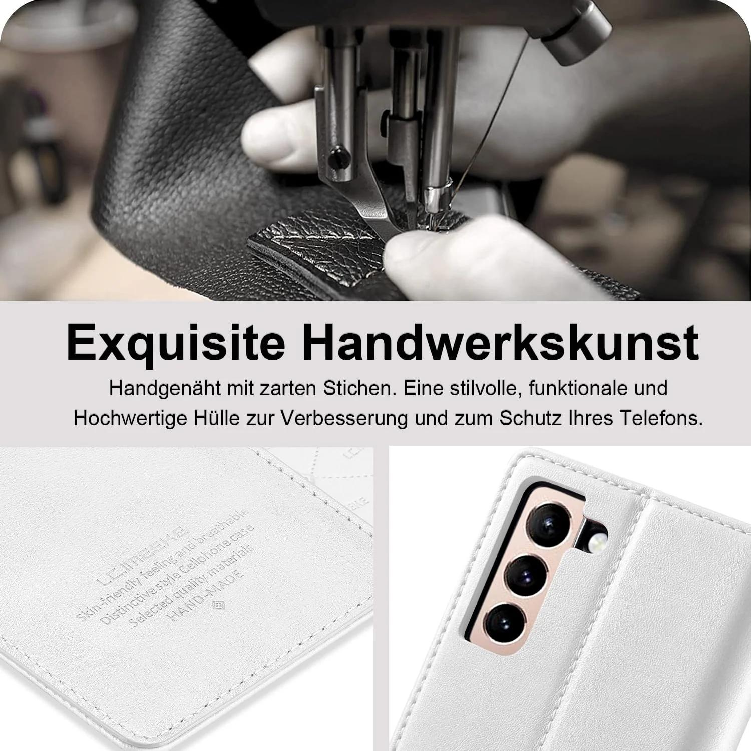 Ailicici PU-nahkne kaitsekott Samsung Galaxy S23 elegantene – detailne vaade