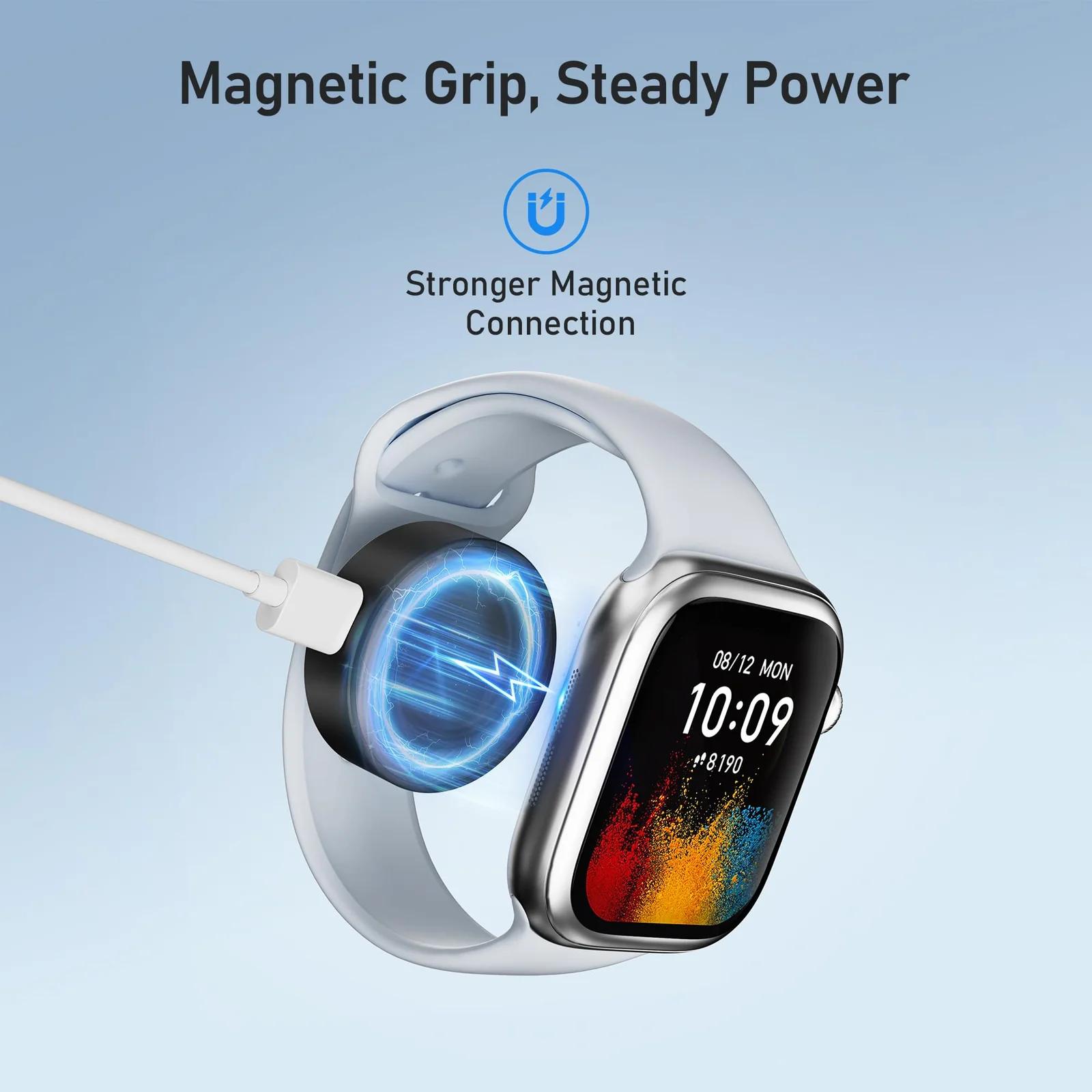 Elebase alumiiniumist kaasaskantav magnetlaadija Apple Watchile – kasutusnäide