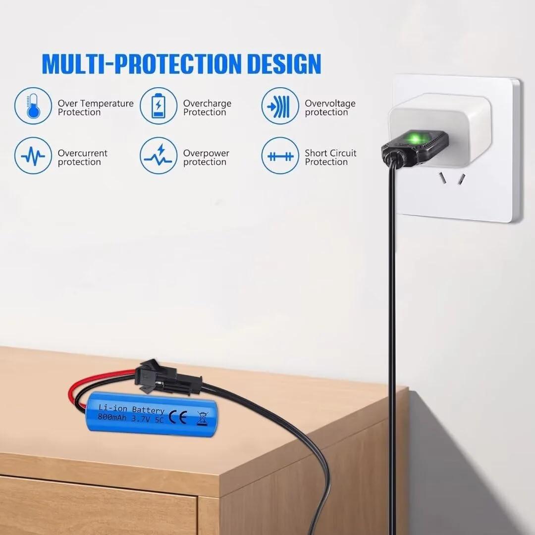 Berfea USB-laadija 3,6–3,7V LiPo akudele – turvaline laadimine – pilt 6