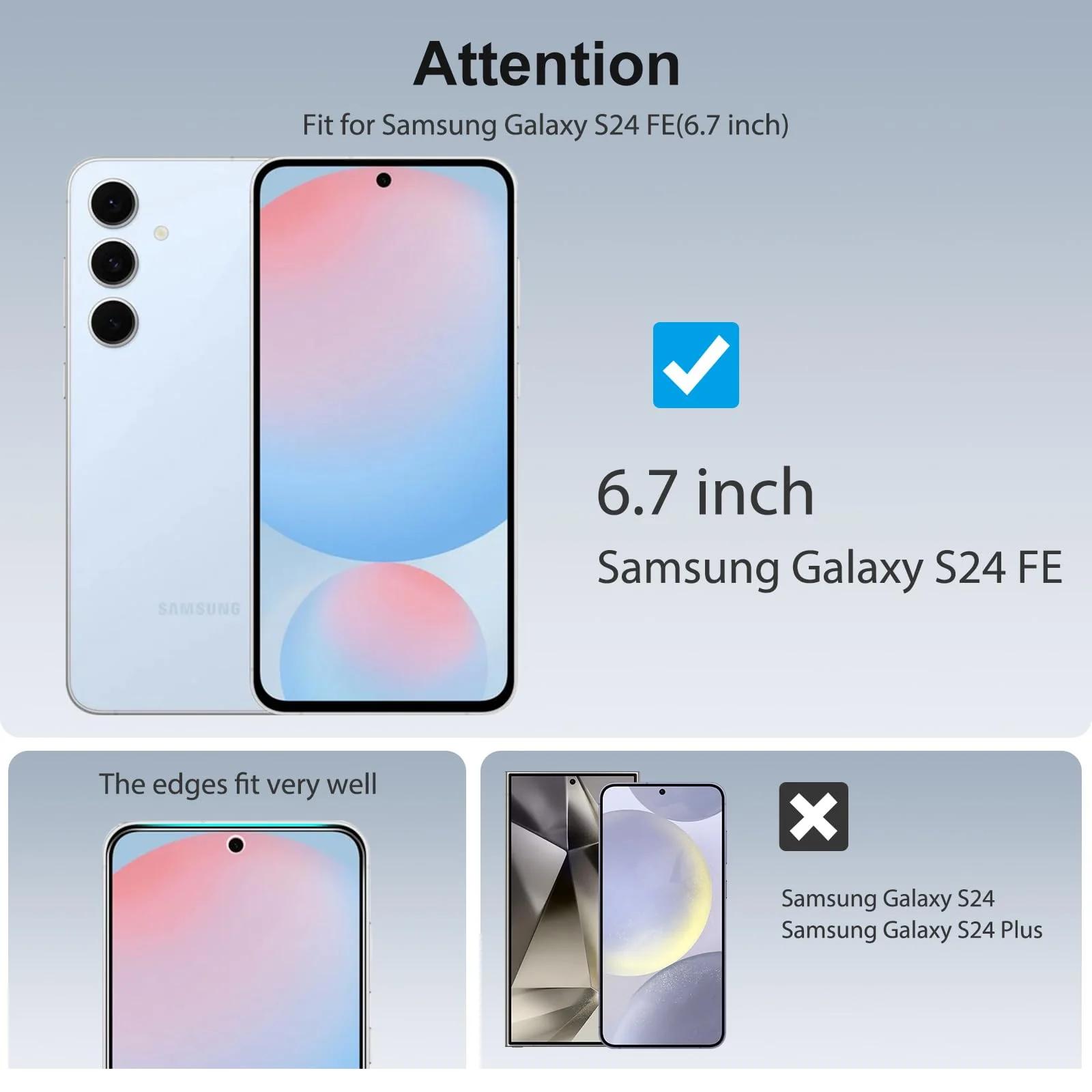 SPARIN kaitsev karastatud klaas Samsung S24 FE mobiilile – detailne vaade