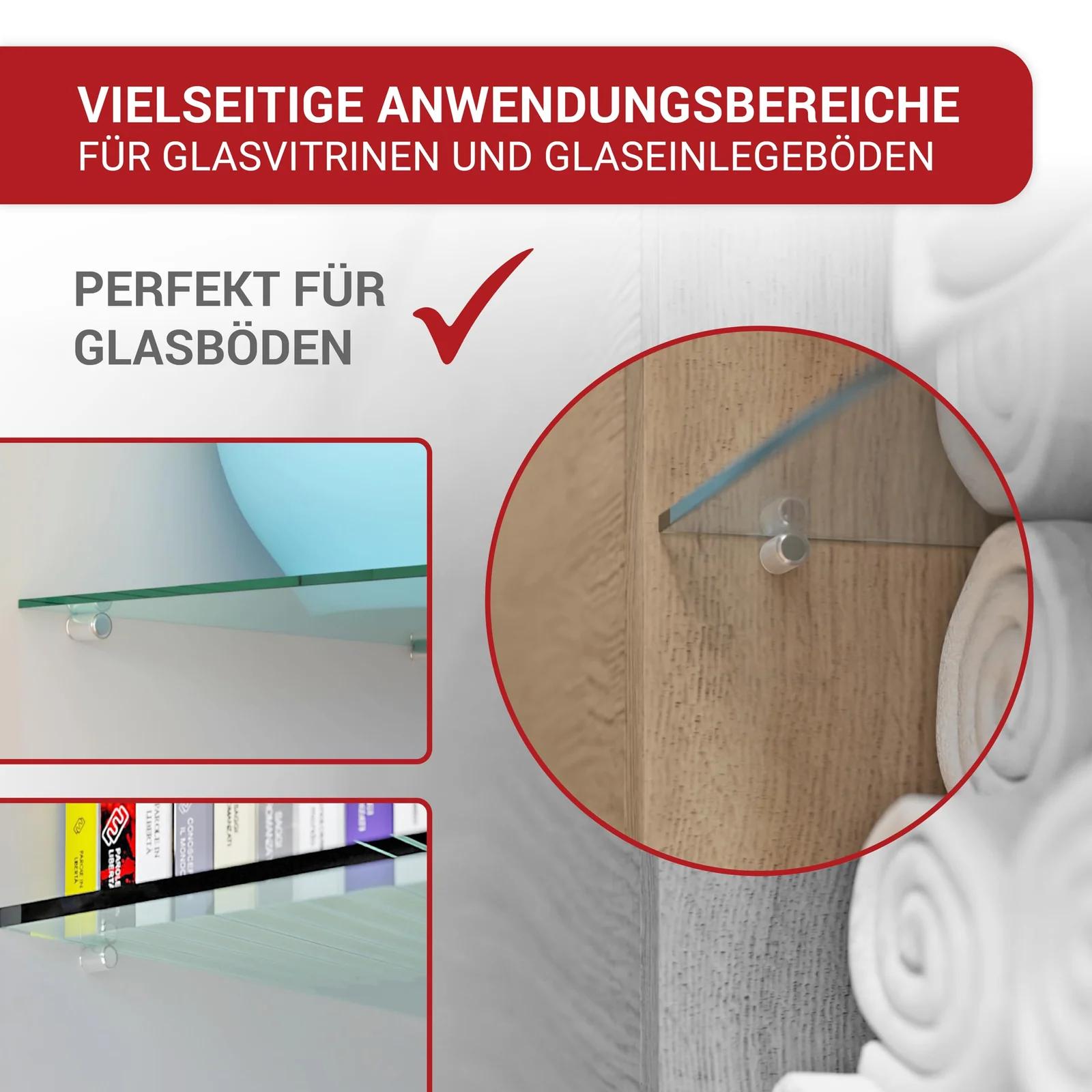 LouMaxx vastupidavad 5 mm klaasriiuli hoidjad – 20 tk komplekt – lisavaade