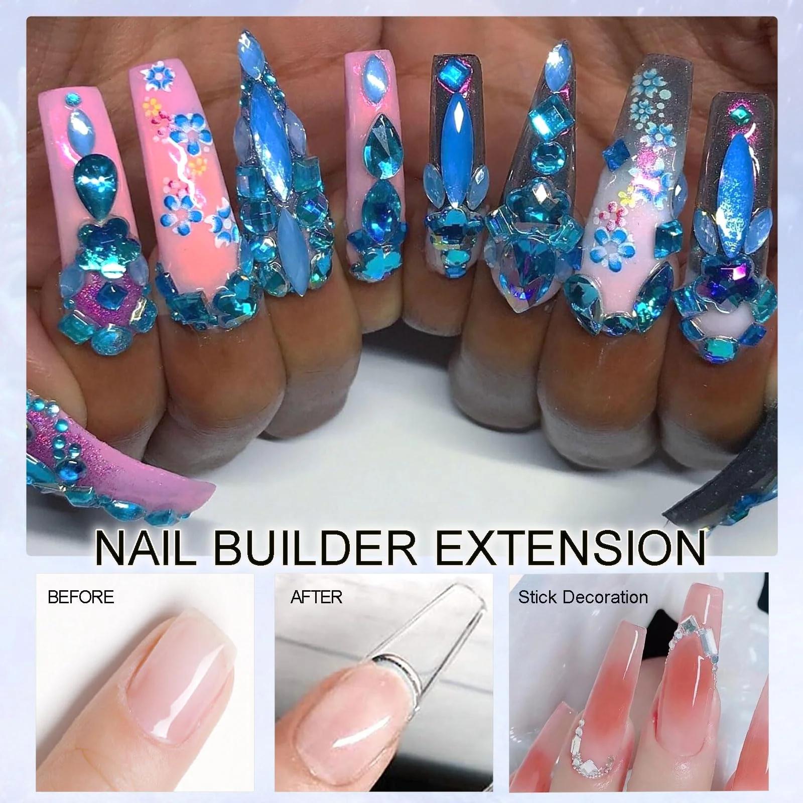 NAIL GIL tugev valge builder-geel koduseks maniküüriks (15 g) – pakend ja tarvikud