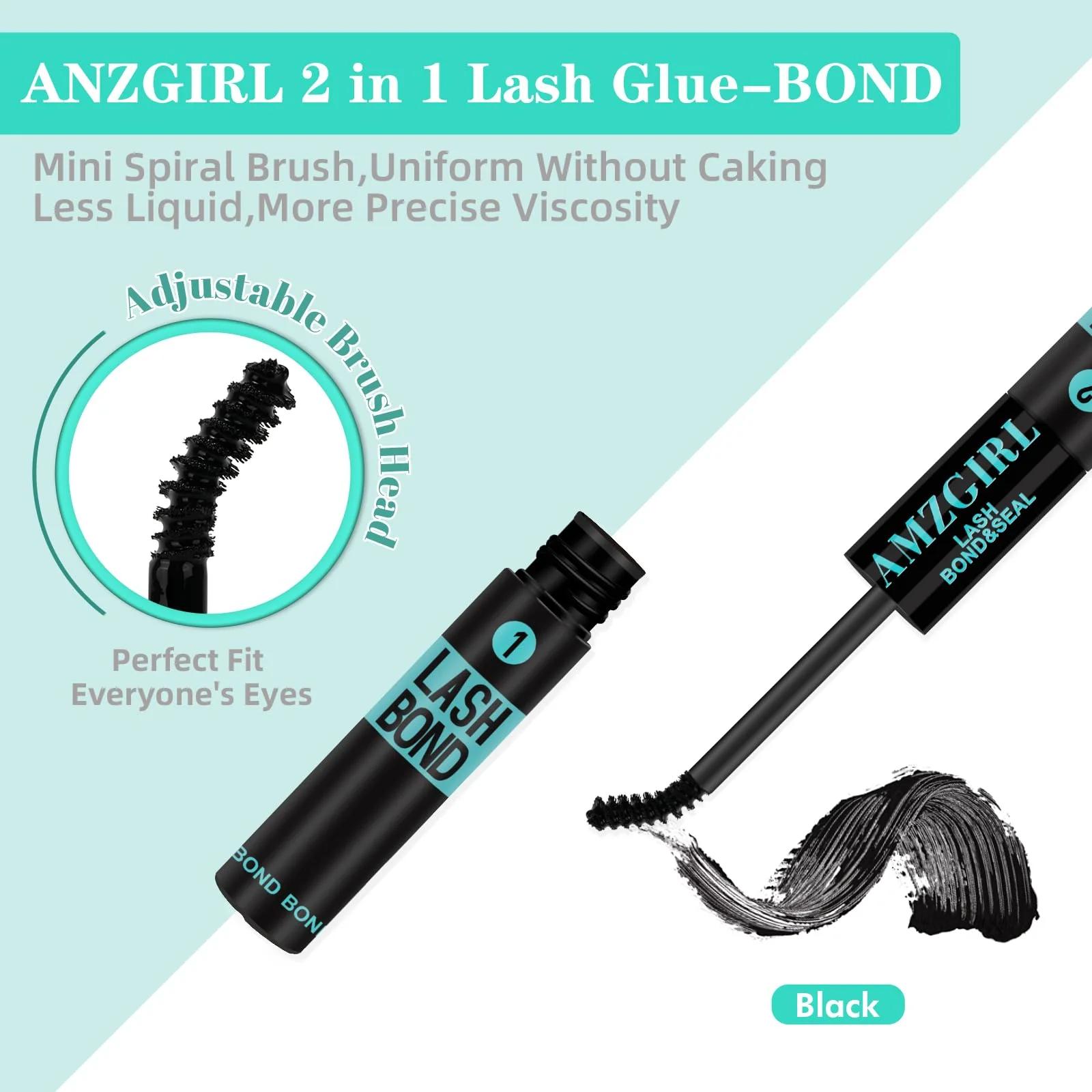 AMZGIRL LASH tugev ja niisutav ripsmepüsiv liim 10 ml – pakend ja tarvikud