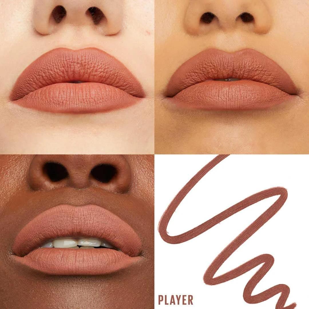 MAYBELLINE huulekontuur kreemjas hüalurooniga — täidlus – kasutusnäide