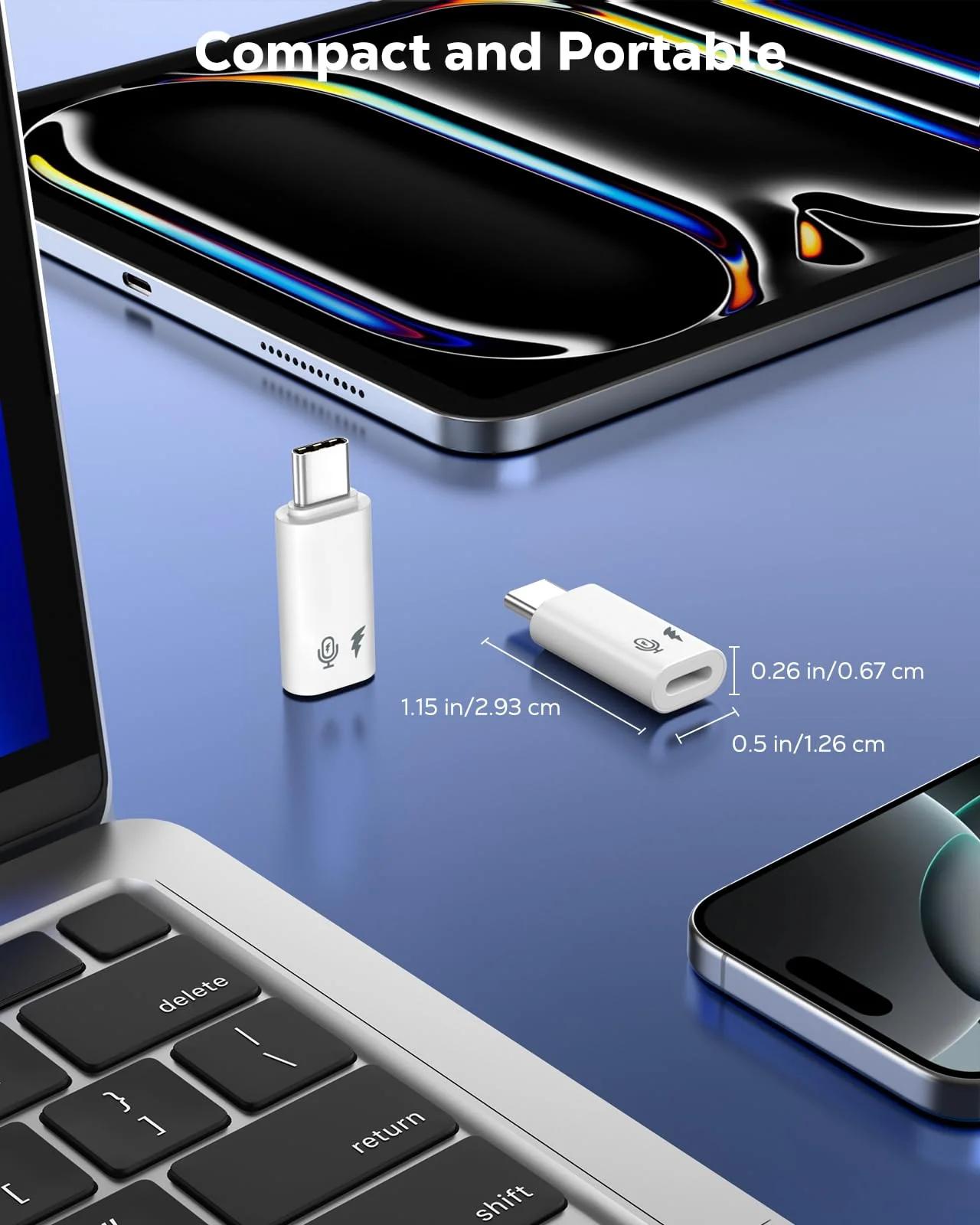 MoKo vastupidav alumiiniumist Lightning–USB-C adapter – pilt 6
