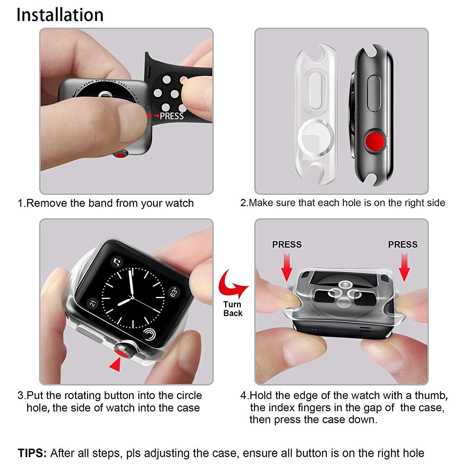 HANKN pehme TPU kaitseümbris Apple Watch 46 mm läikiv – pilt 7