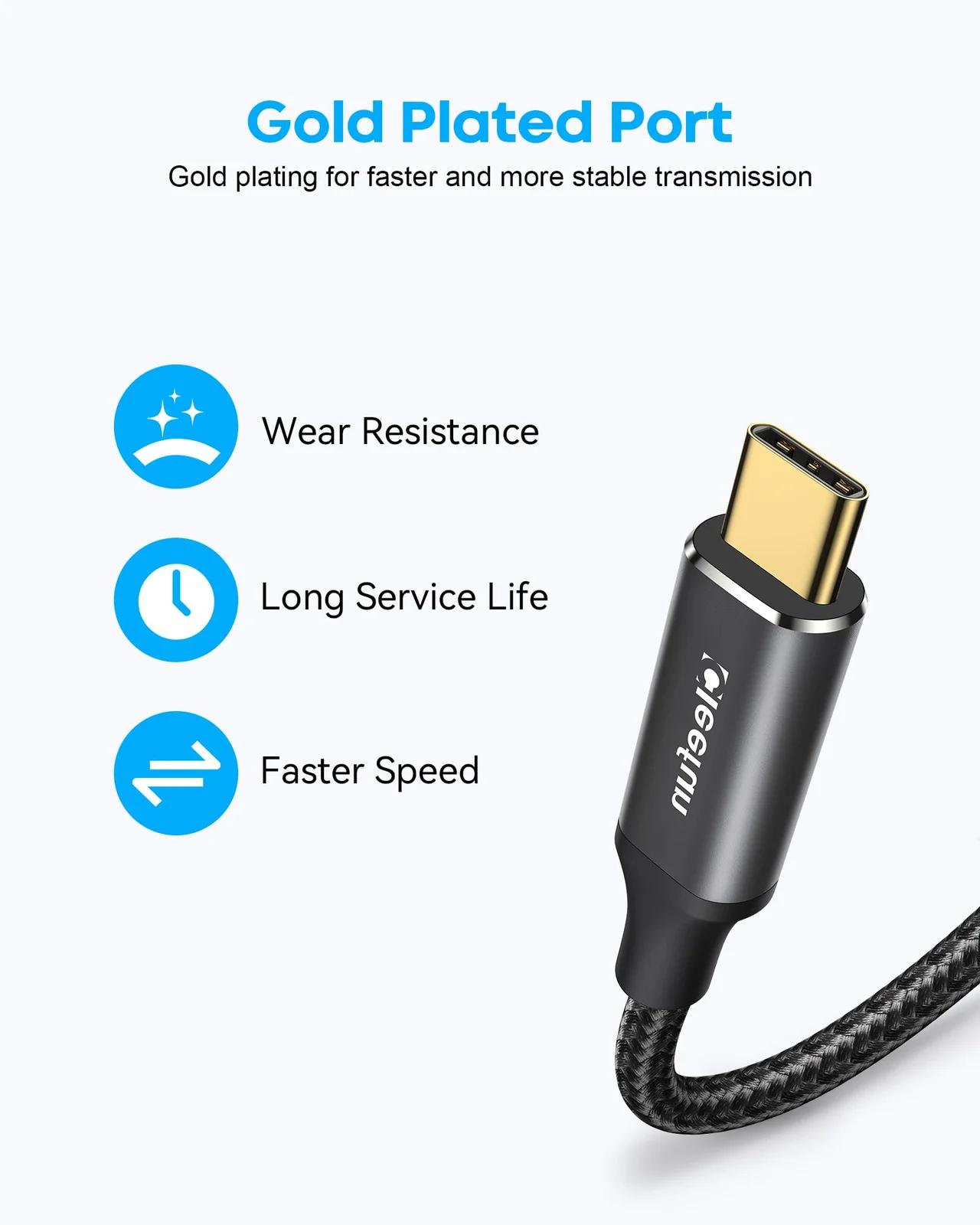 CLEEFUN vastupidav USB-C pikenduskaabel 30 cm — kiire laadimine – pilt 6