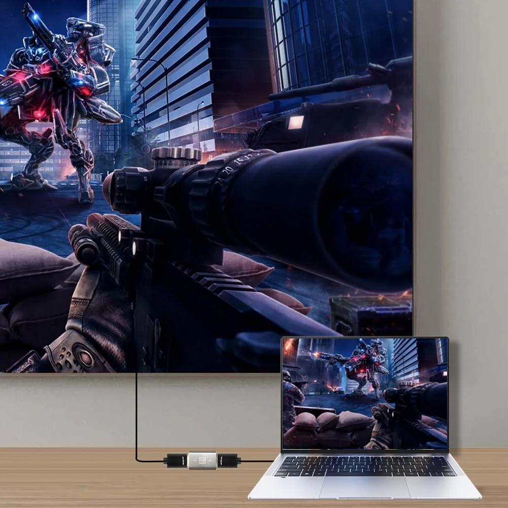 AXFEE vastupidav alumiinium HDMI-liidese pikendusadapter 8K – pilt 6