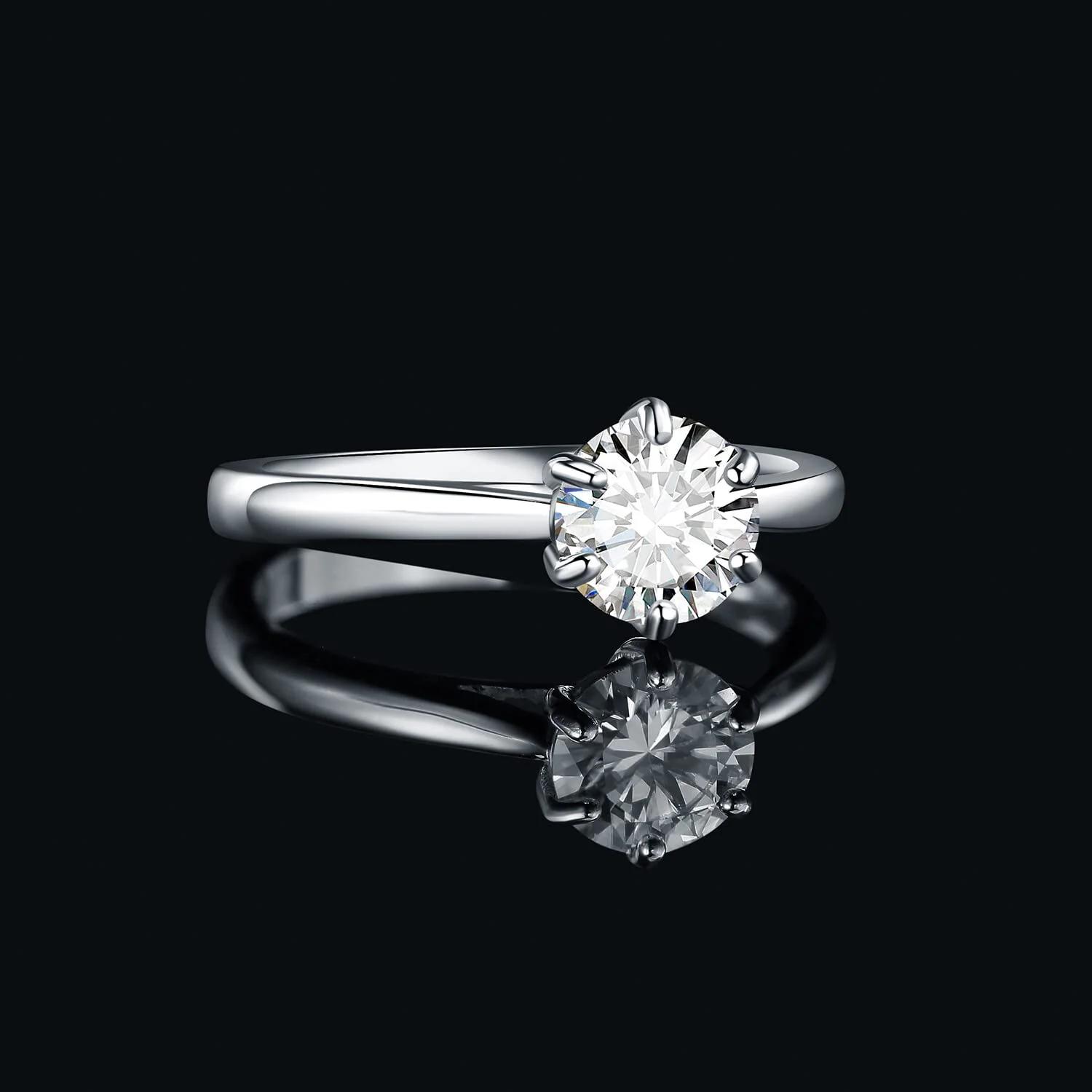 JewelryPalace hõbedane moissanite sõrmusekomplekt — elegantne – pakend ja tarvikud