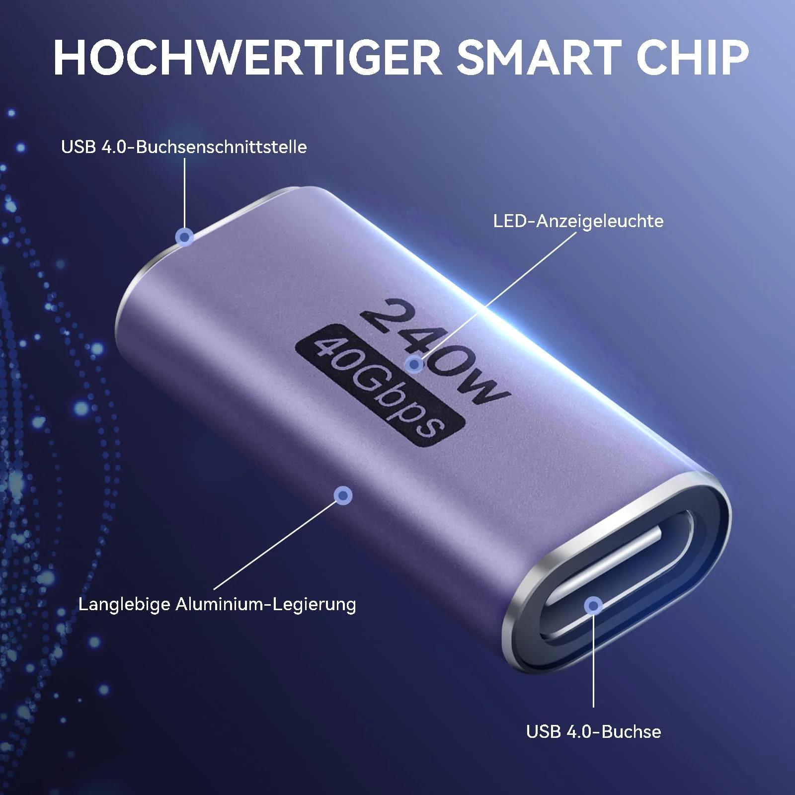 ELUTENG vastupidav alumiiniumist USB-C adapter — kiire laadimine – detailne vaade