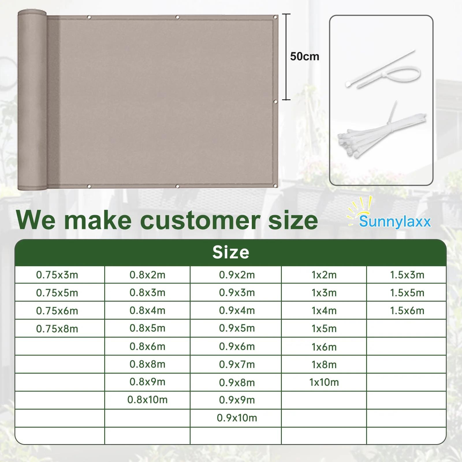 Sunnylaxx balkonipaneel 80×300 cm – privaatne ja veekindel taupe – lisavaade