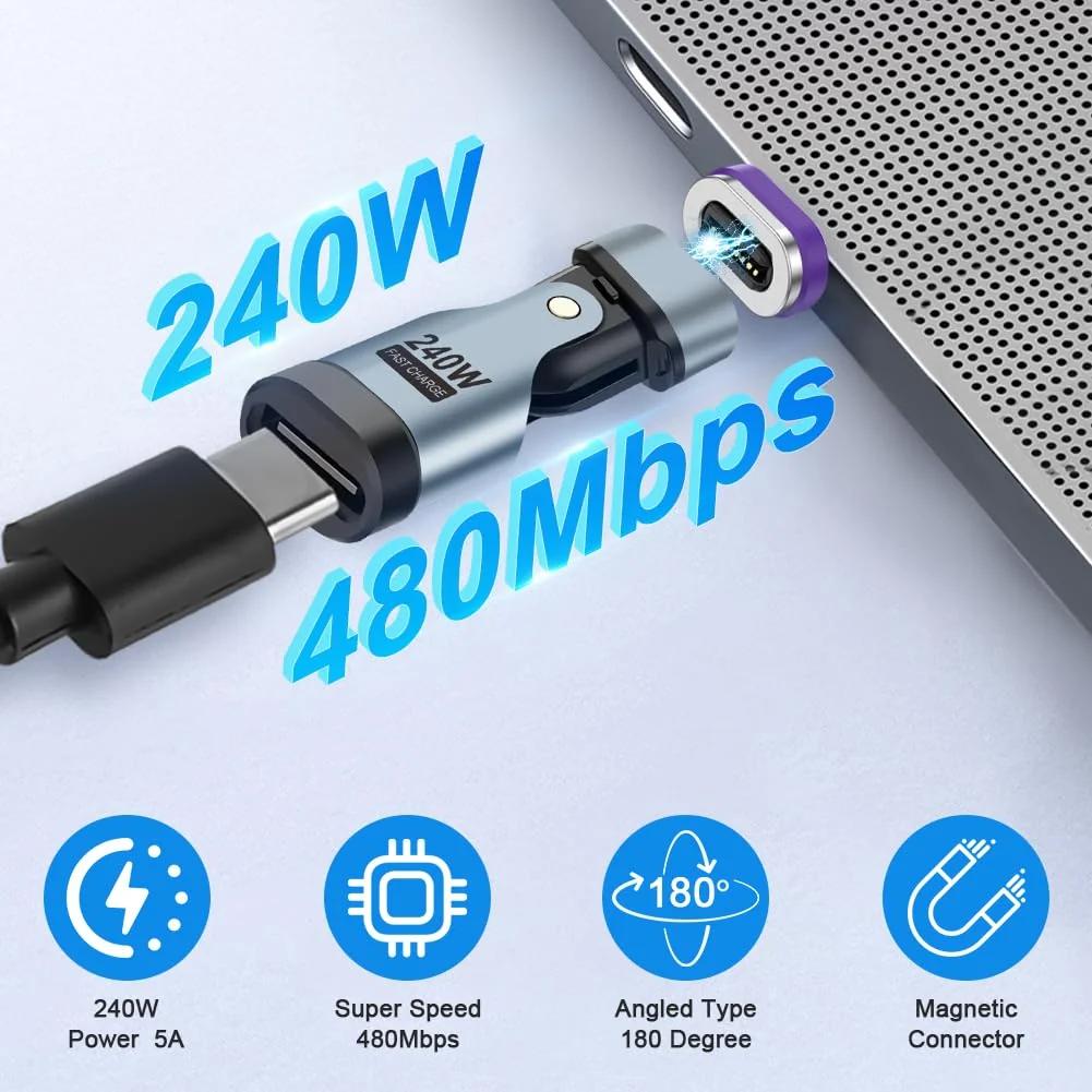 AXFEE magnetadapter 240W – tugev alumiiniumist kiirlaadija – detailne vaade
