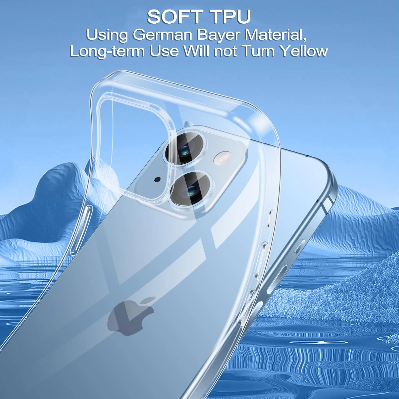 Phoona läbipaistev õhuke TPU kaitseümbris iPhone 14 jaoks – pilt 7