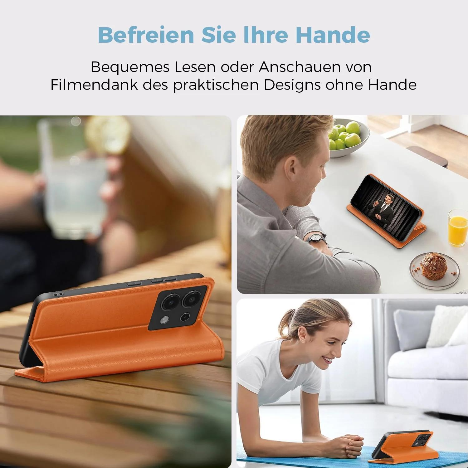 Thorhülle nahkne kaitsekate Xiaomi Redmi Note 13 4G — rahakotiga – lisavaade