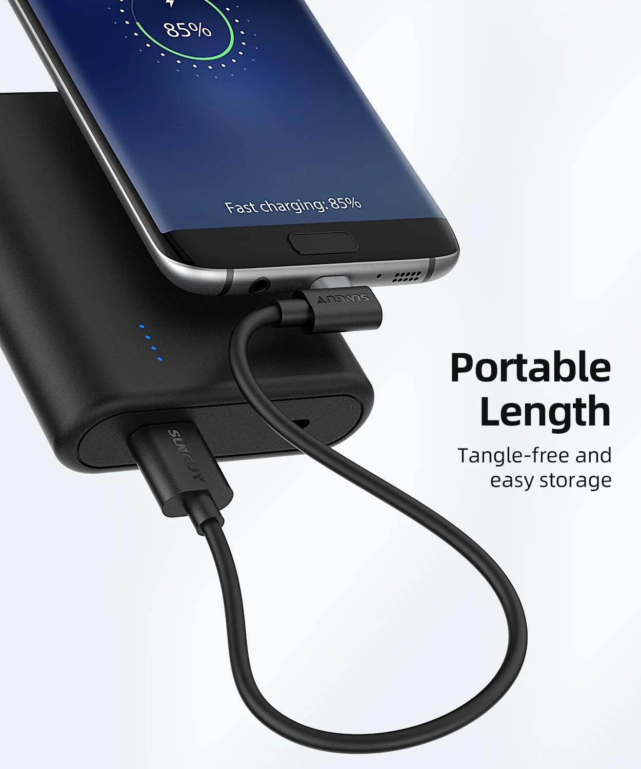 SUNGUY vastupidav 90° Micro USB kaabel – kompaktne laadimine – pilt 7