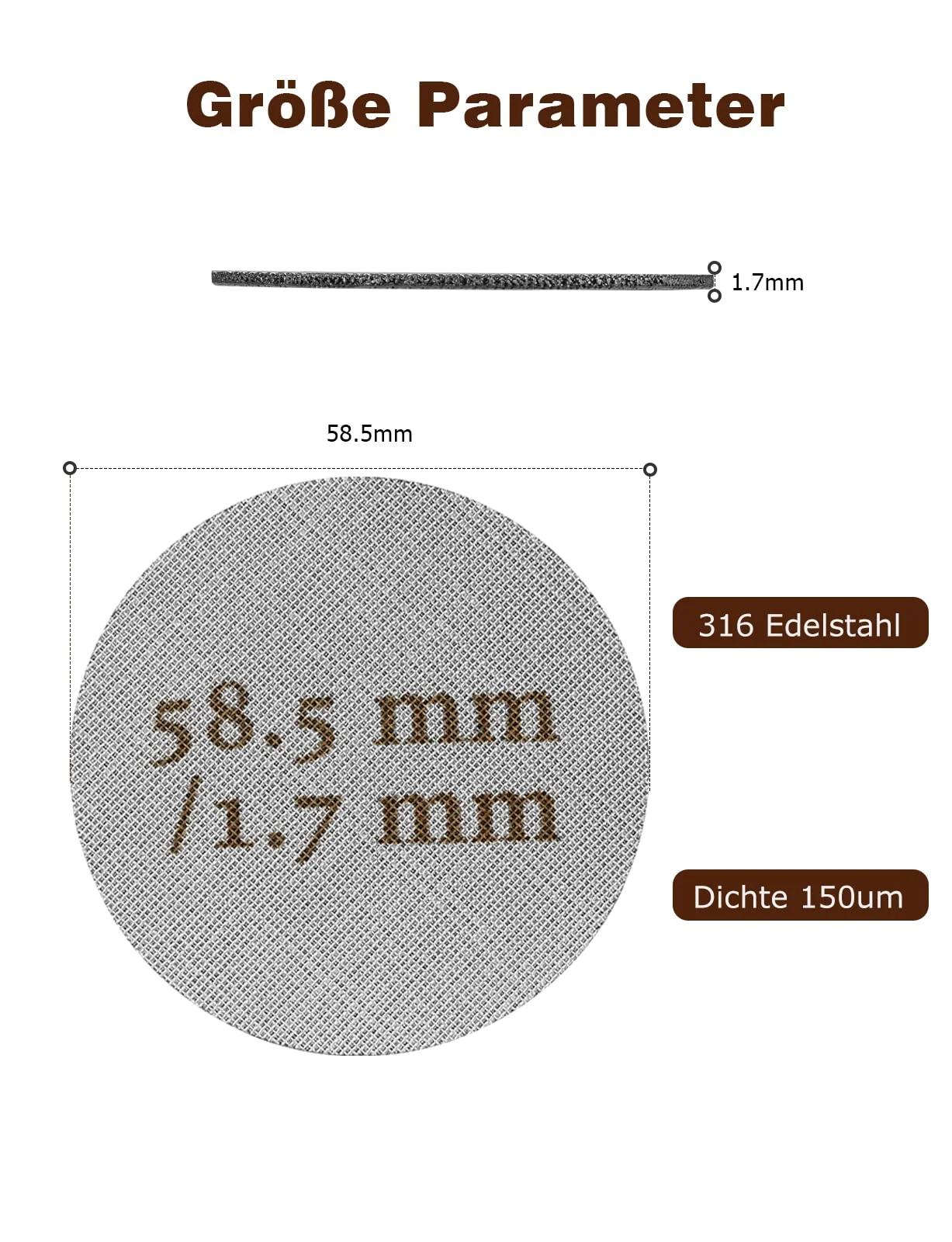 Mellbree 58,5 mm roostevaba Puck Screen — parem maitse ja – pilt 7