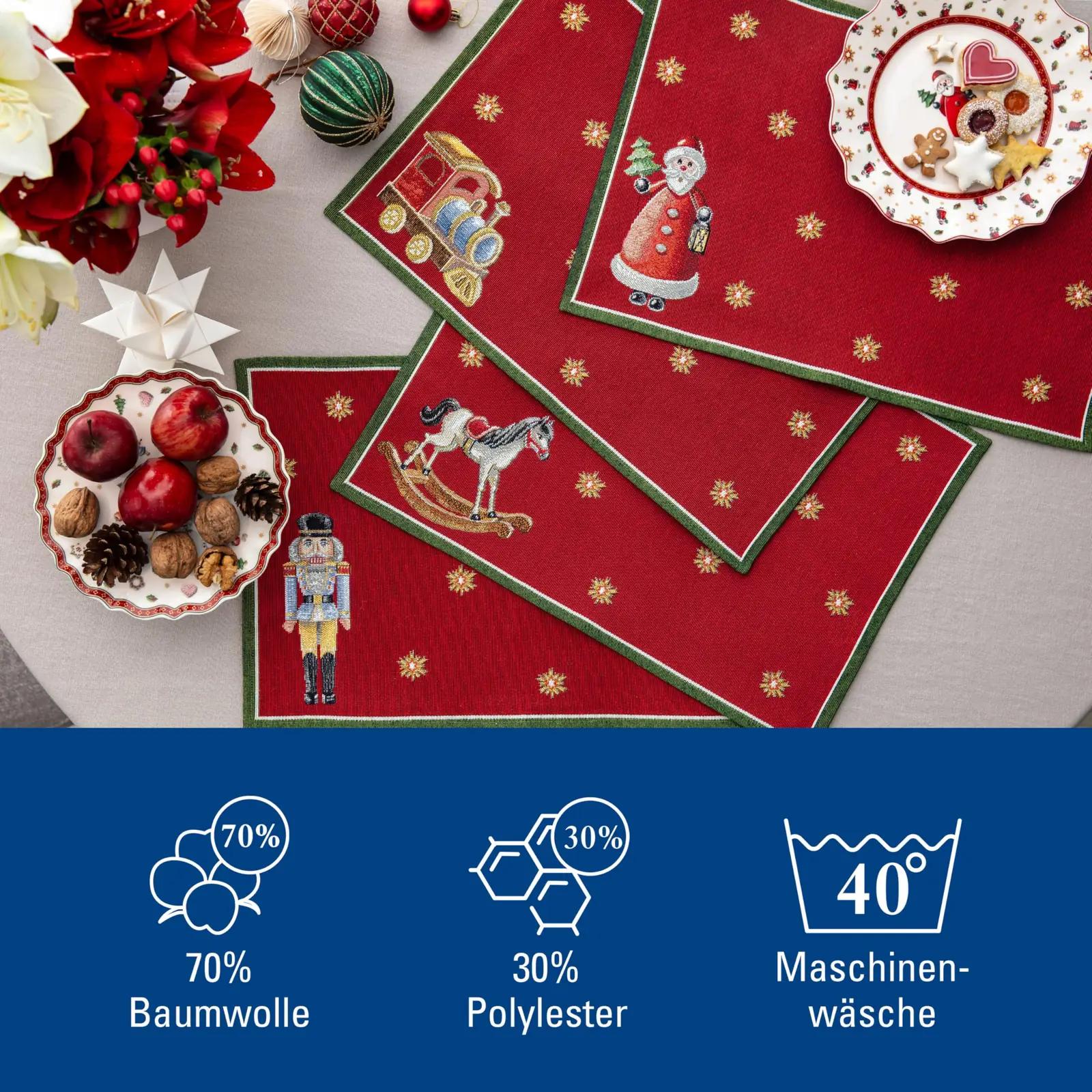 Villeroy & Boch pidulik gobeliinist laudlina‑set – pakend ja tarvikud