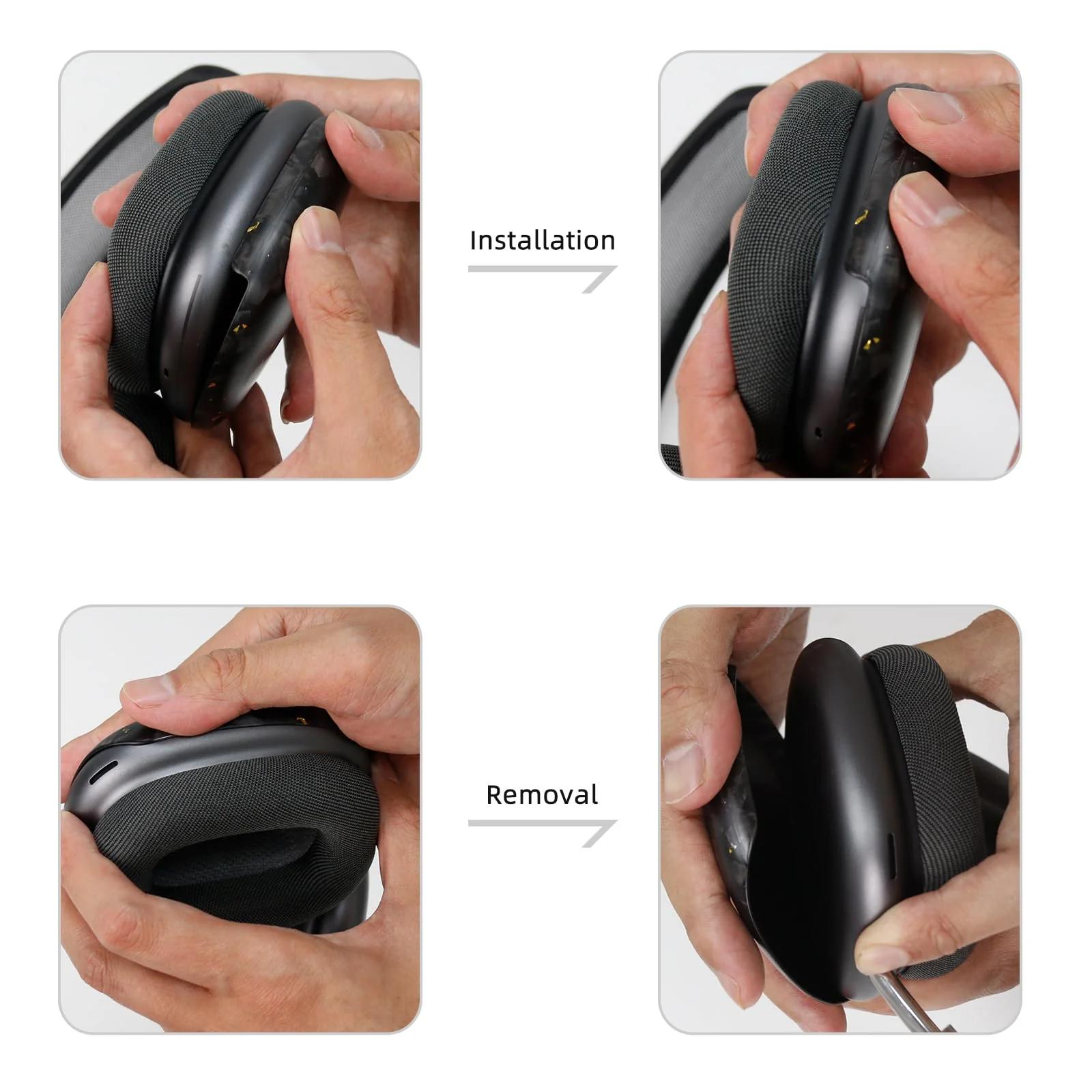 MONOCARBON kerge tõrjekaitse AirPods Maxile — karboni disain – pilt 7
