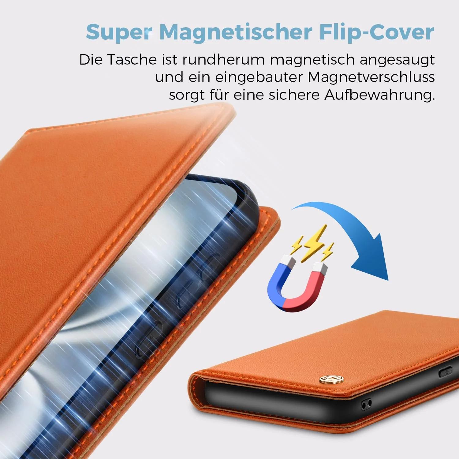 Thorhülle premium PU-nahk iPhone 16 Plus rahakotikaas – kasutusnäide