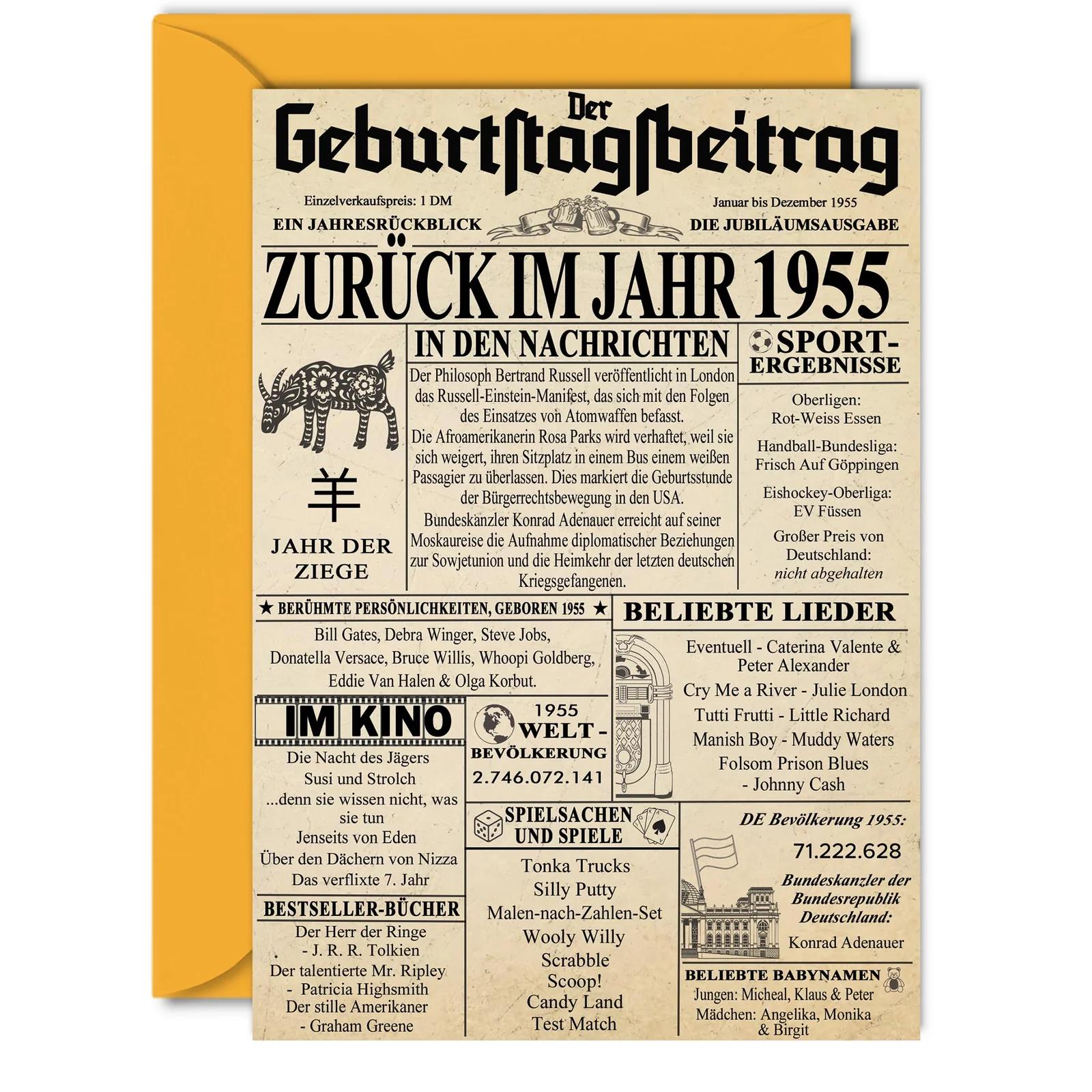 Stuff4 GCARD-5X7-PAPGERA5-1955-FBA õnnitluskaardid – toote esivaade