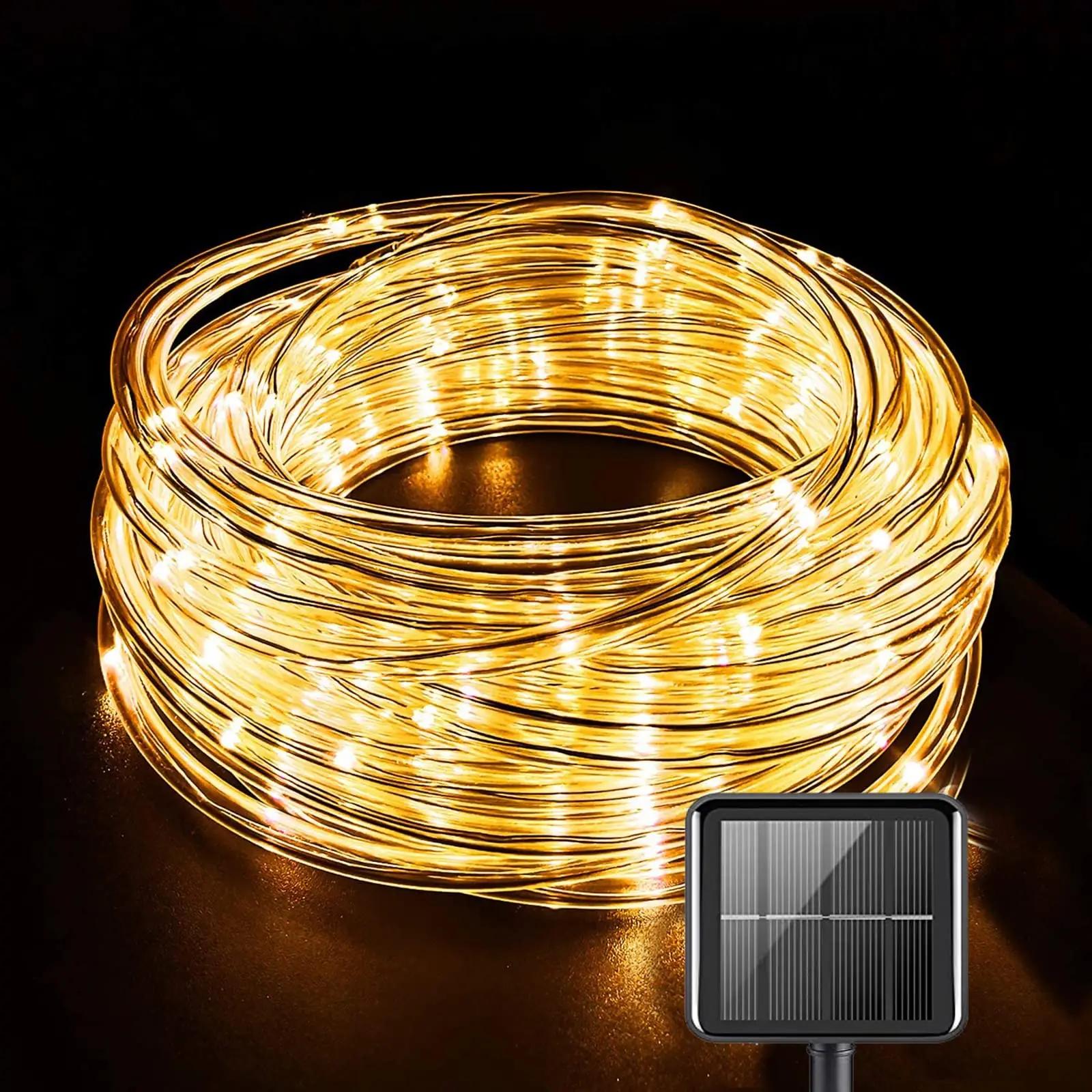Ovker päikeseenergial LED-tulega dekoratsioon 10 m, IP65