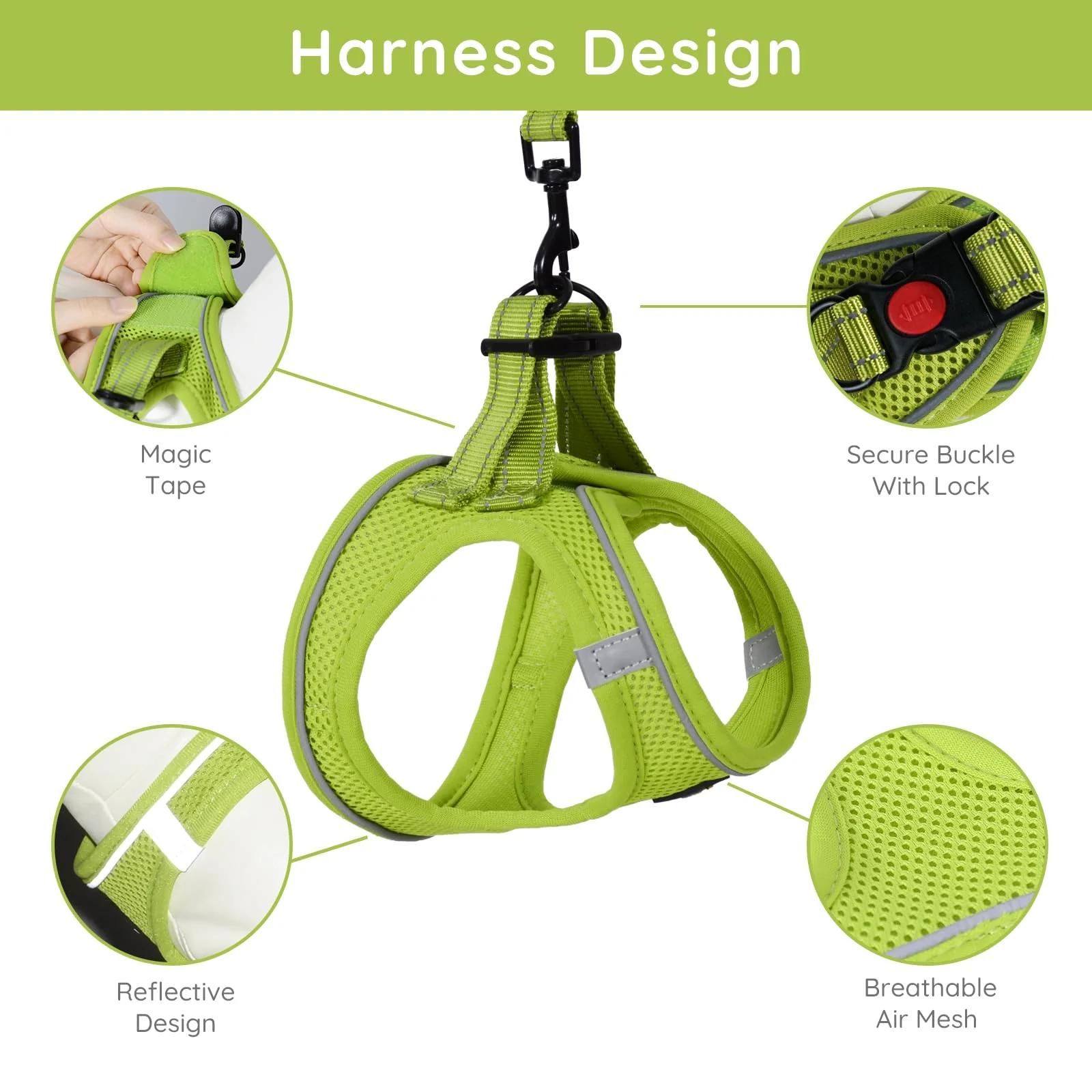 BELLA & PAL hingav väike koeraüleke koos rihmaga — pehme Air Mesh – detailne vaade