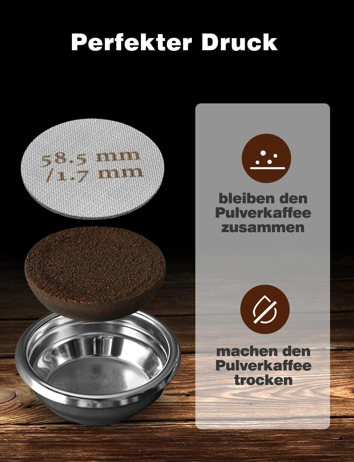 Mellbree 58,5 mm roostevaba Puck Screen — parem maitse ja – kasutusnäide